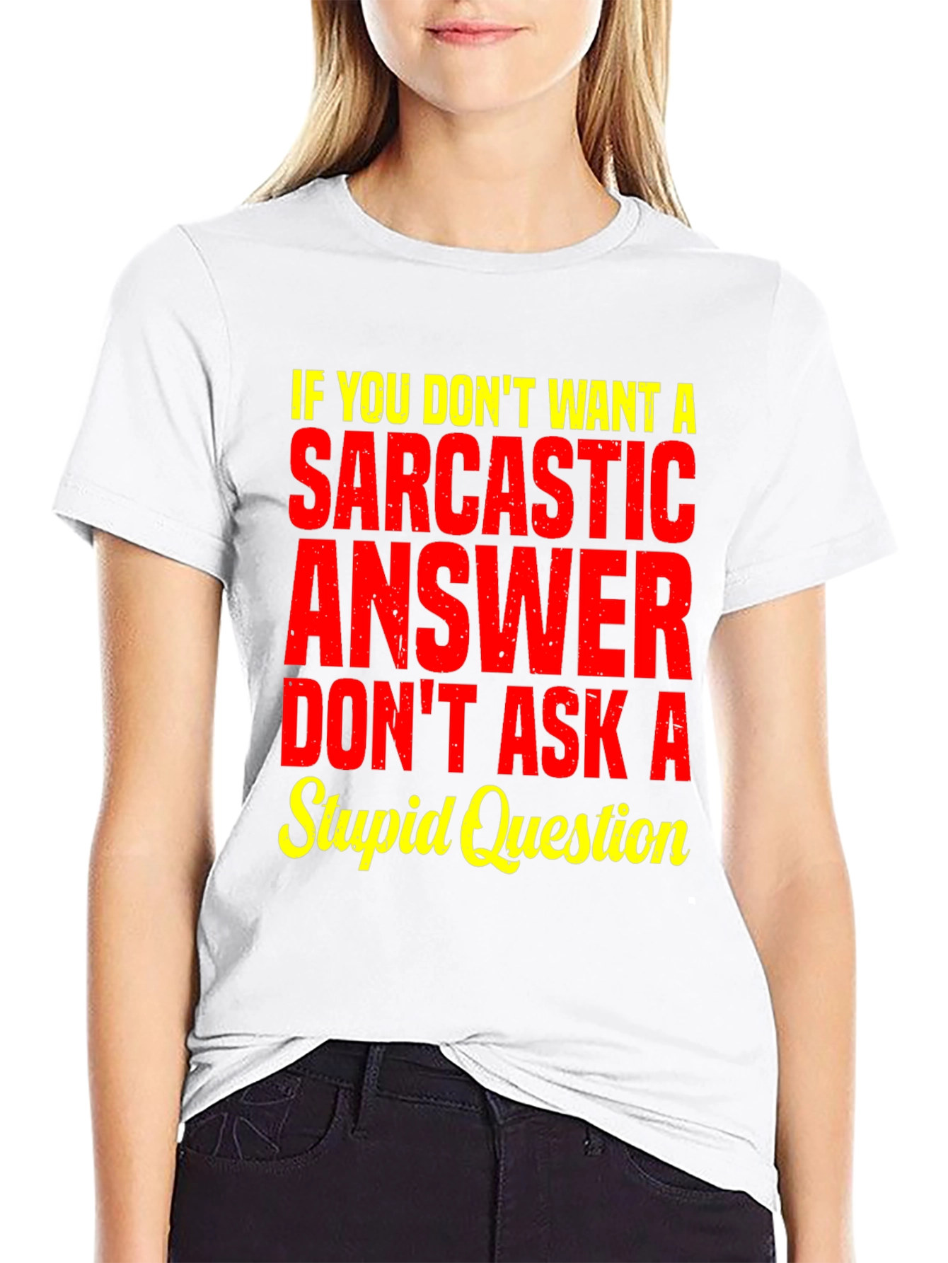 Sarcastic Answer Graphic Tee - Funny Statement T-Shirt