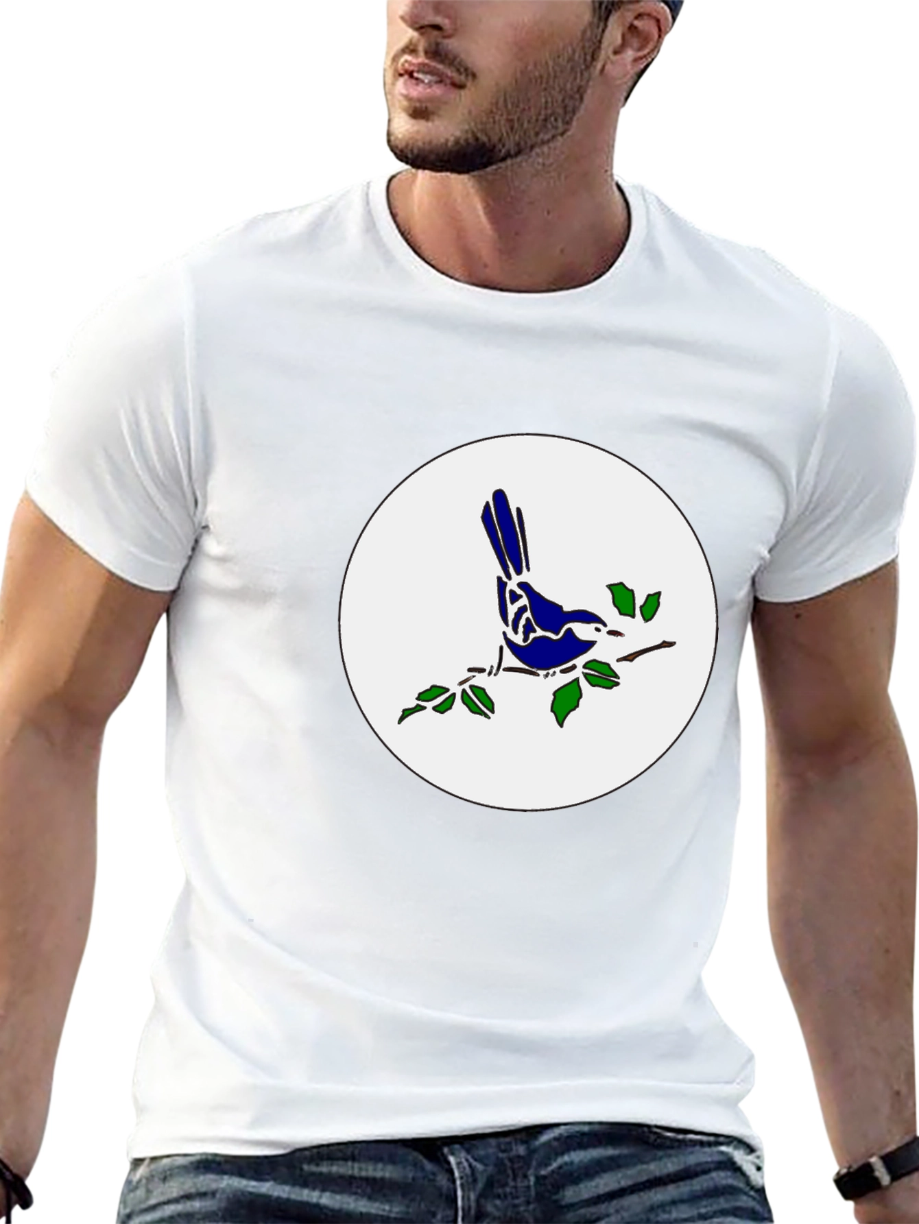 Bird on Branch T-Shirt - Stylish Graphic Tee