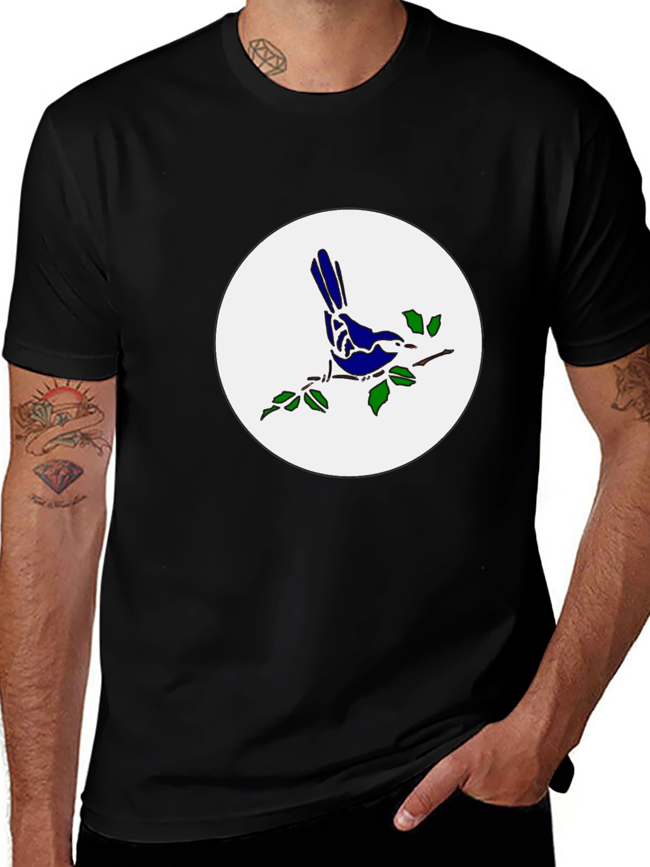 Bird on Branch T-Shirt - Stylish Graphic Tee
