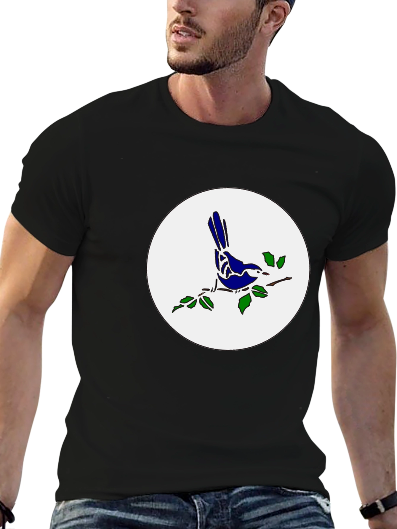 Bird on Branch T-Shirt - Stylish Graphic Tee