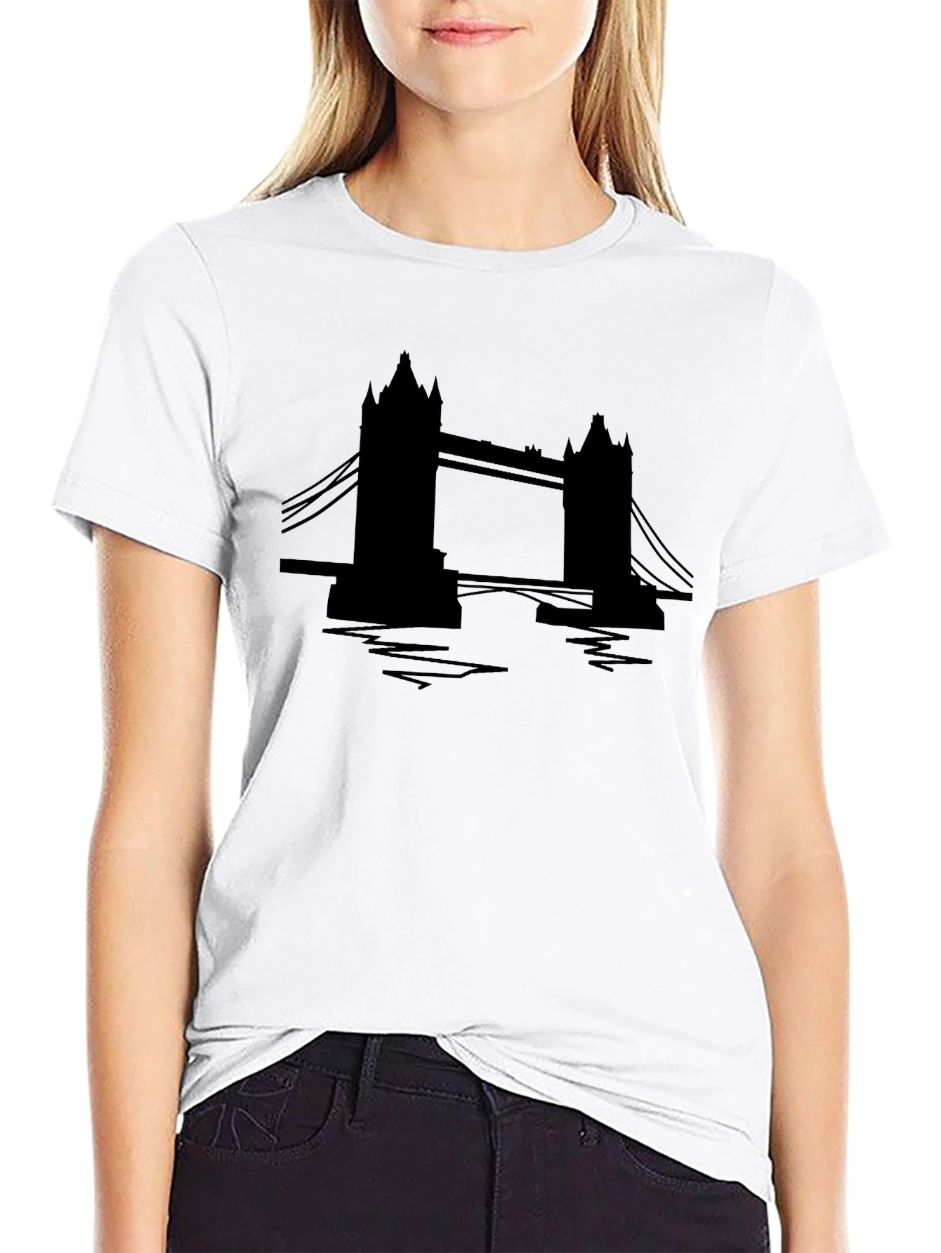 London Bridge Graphic Tee - Black Cotton
