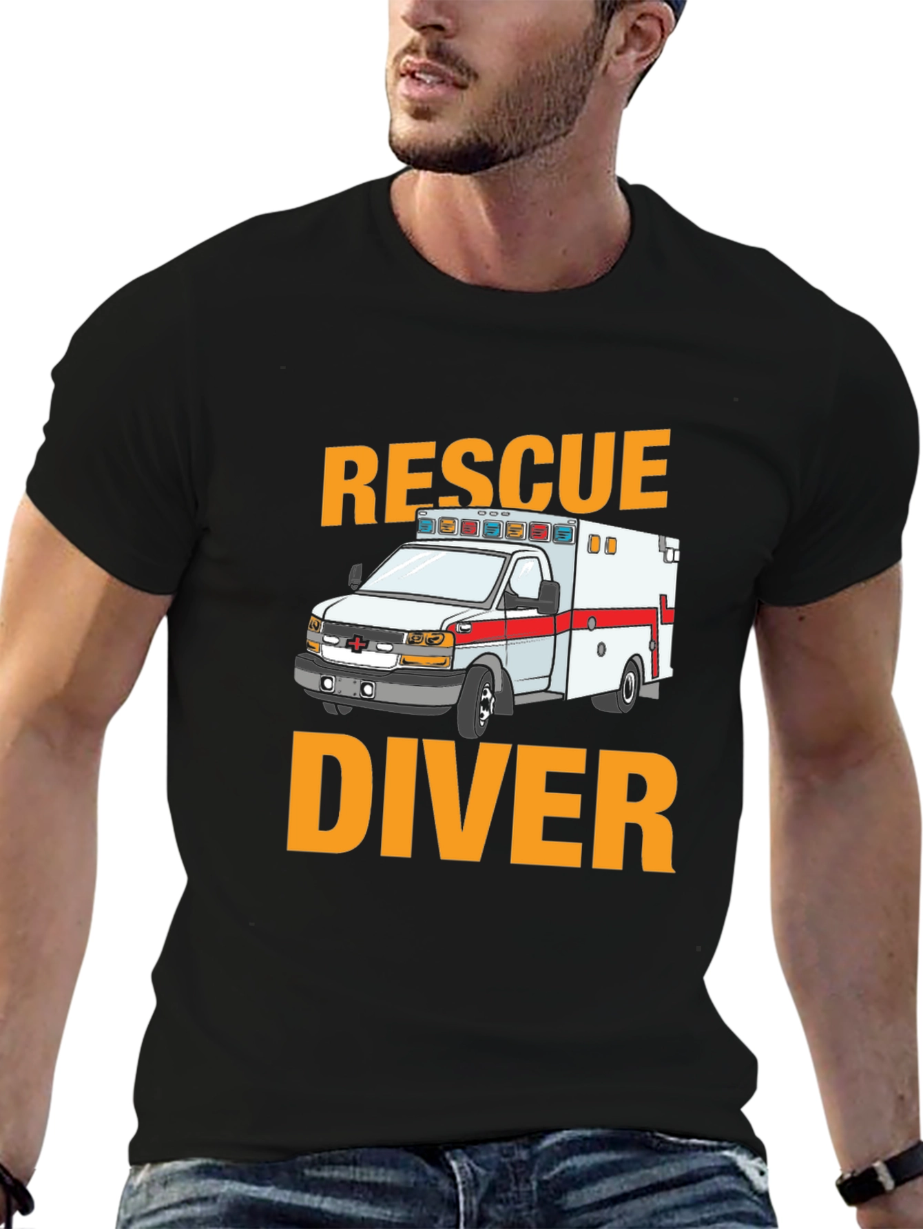 Rescue Diver Ambulance Graphic T-Shirt