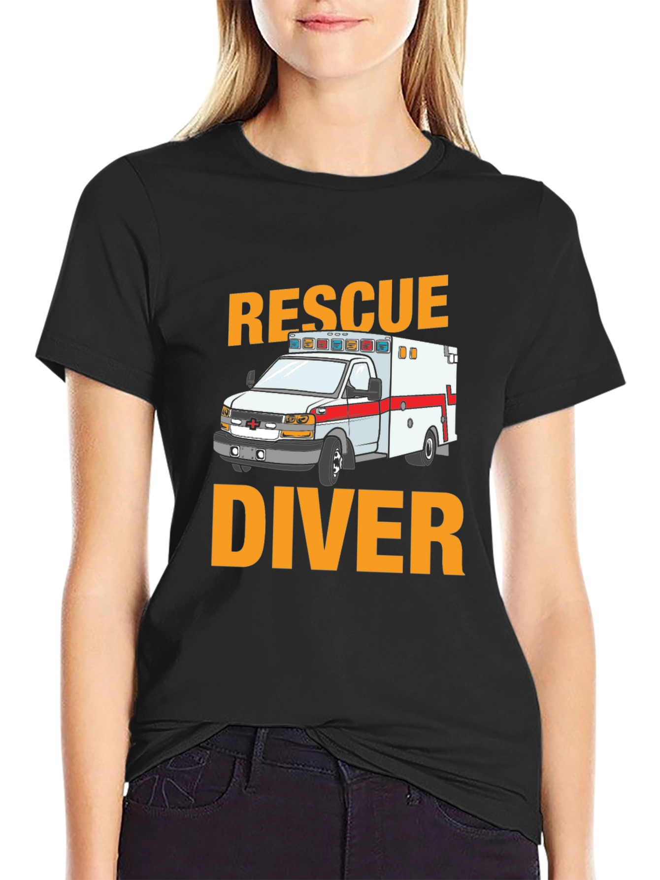 Rescue Diver Ambulance Graphic T-Shirt