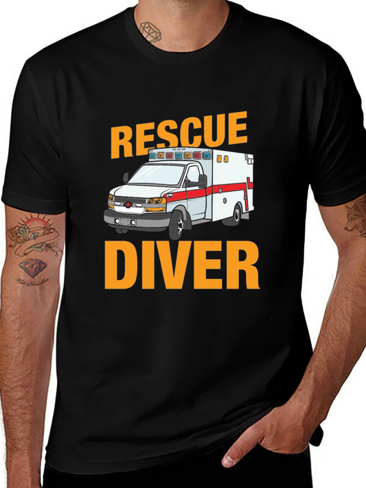 Rescue Diver Ambulance Graphic T-Shirt
