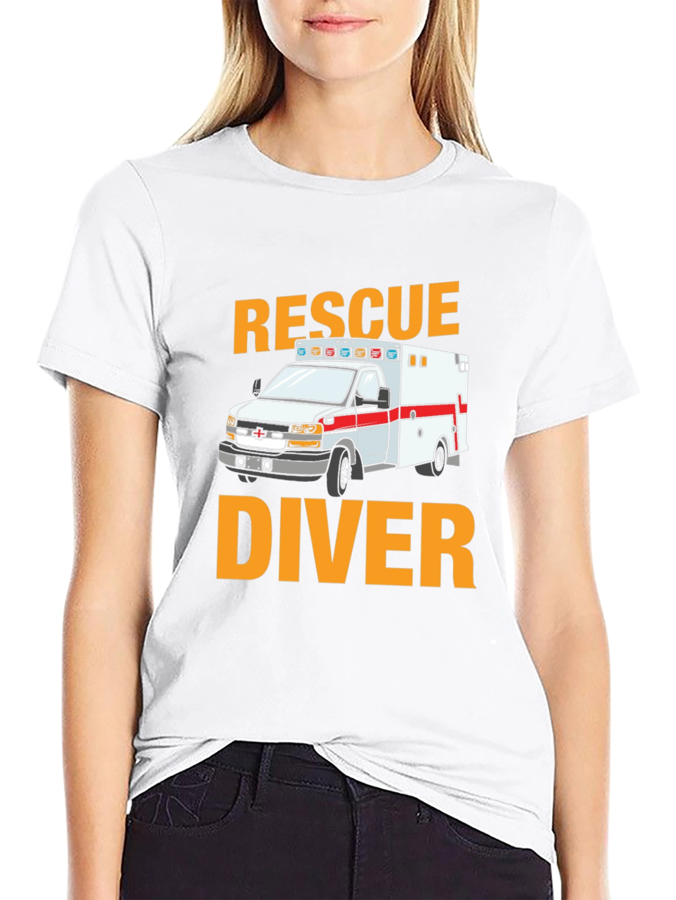 Rescue Diver Ambulance Graphic T-Shirt
