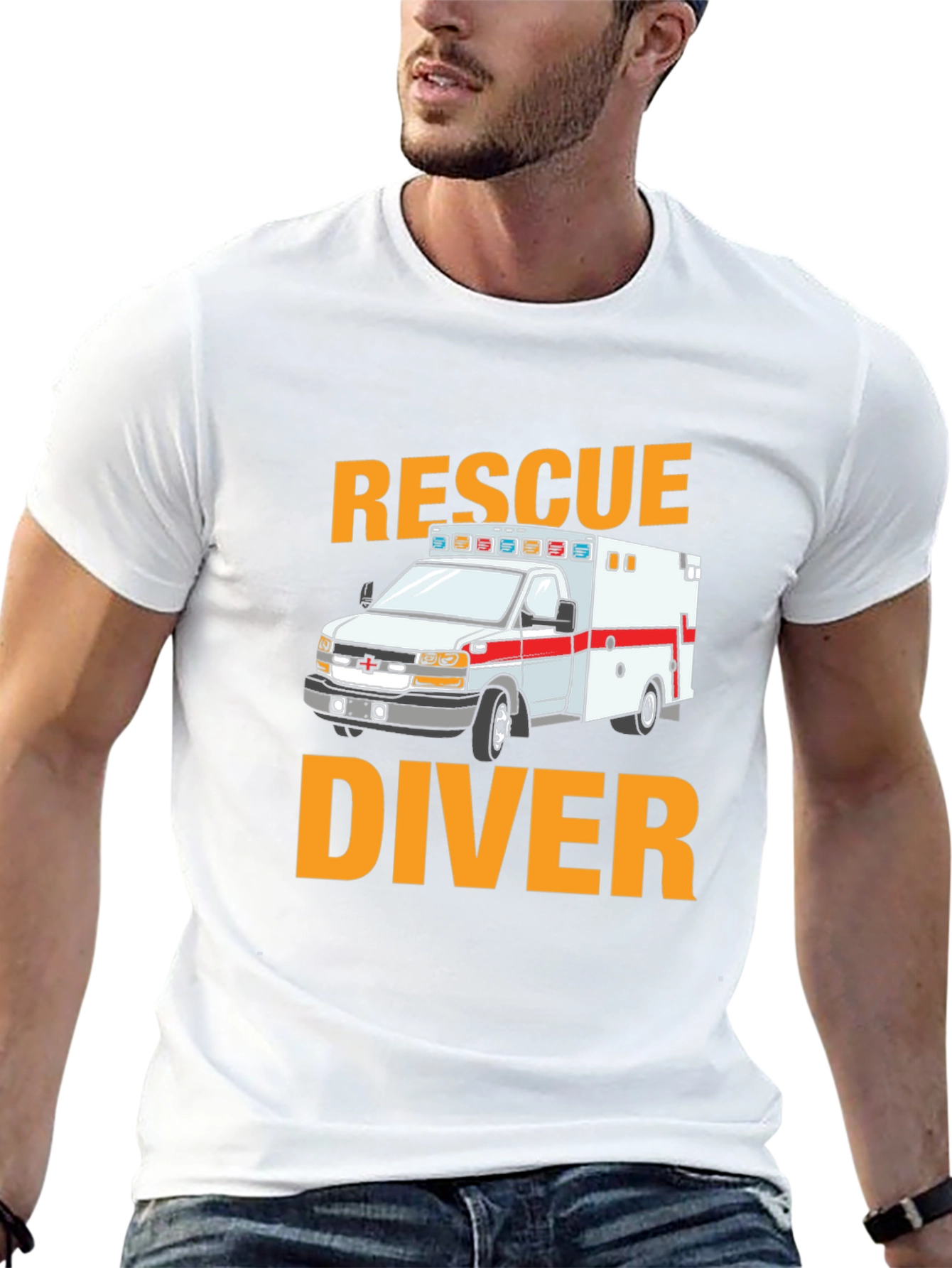 Rescue Diver Ambulance Graphic T-Shirt