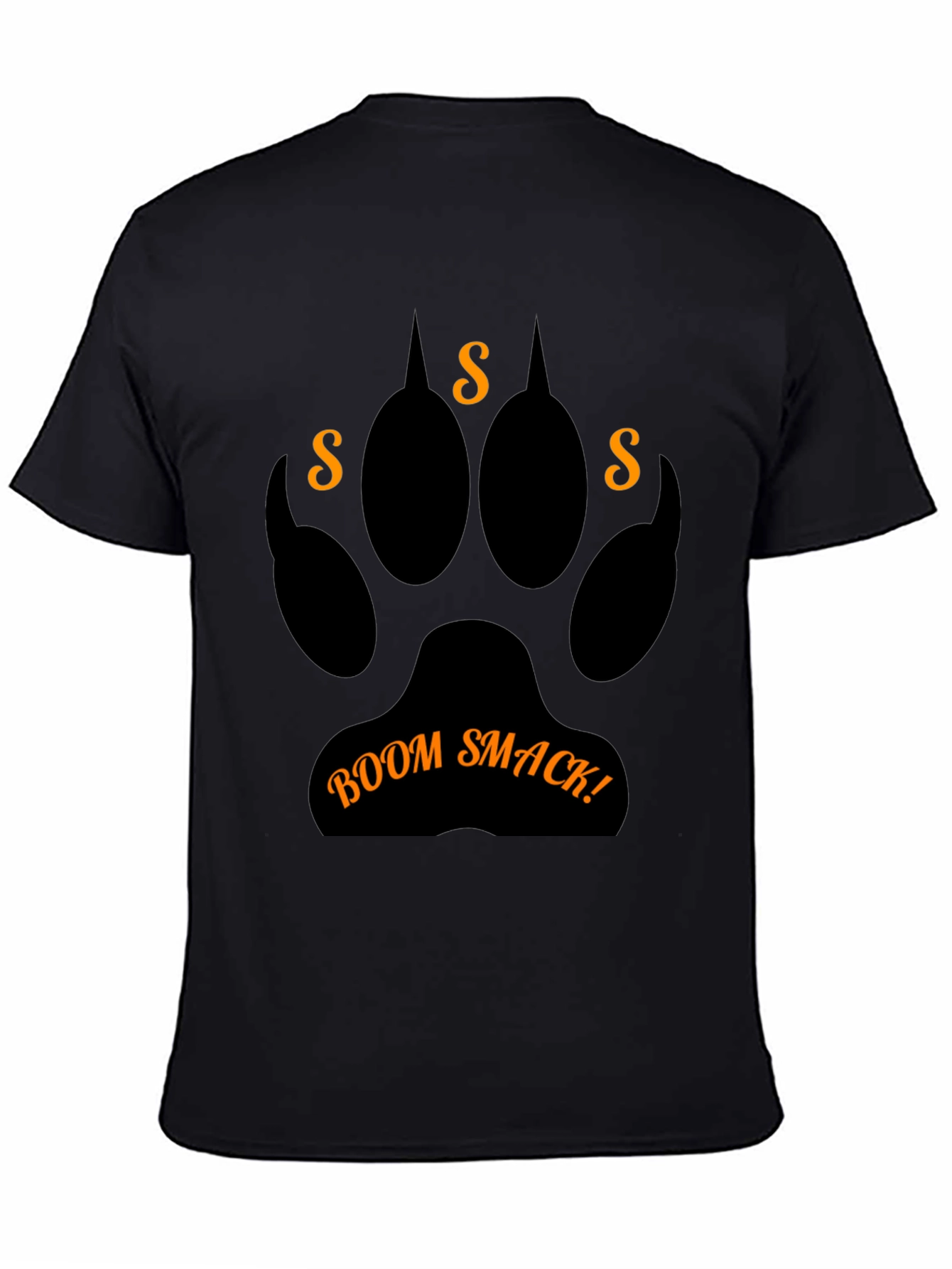 Boom Smack! Graphic Print Black T-Shirt