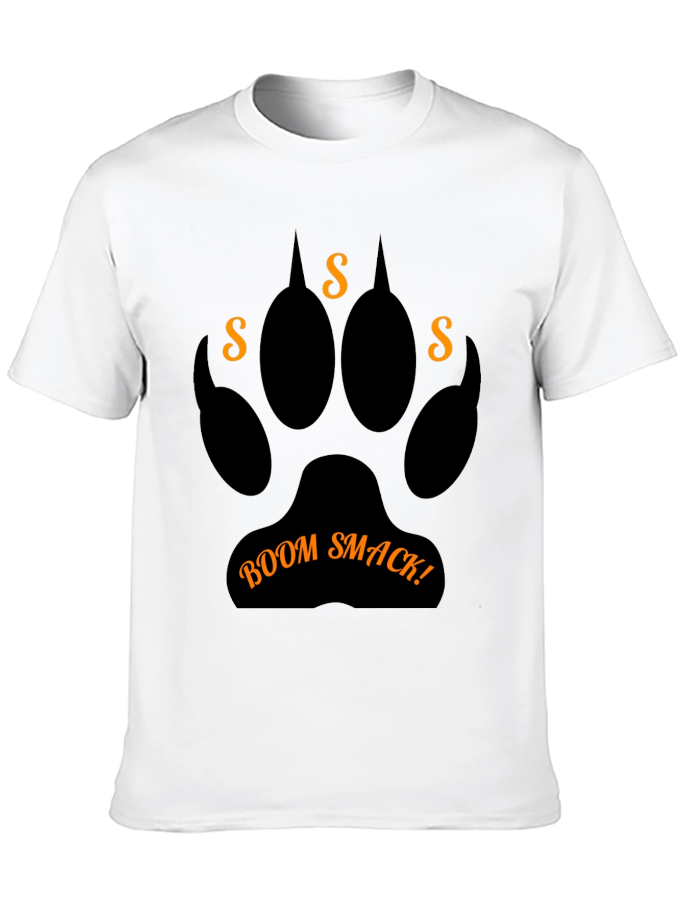 Boom Smack! Graphic Print Black T-Shirt