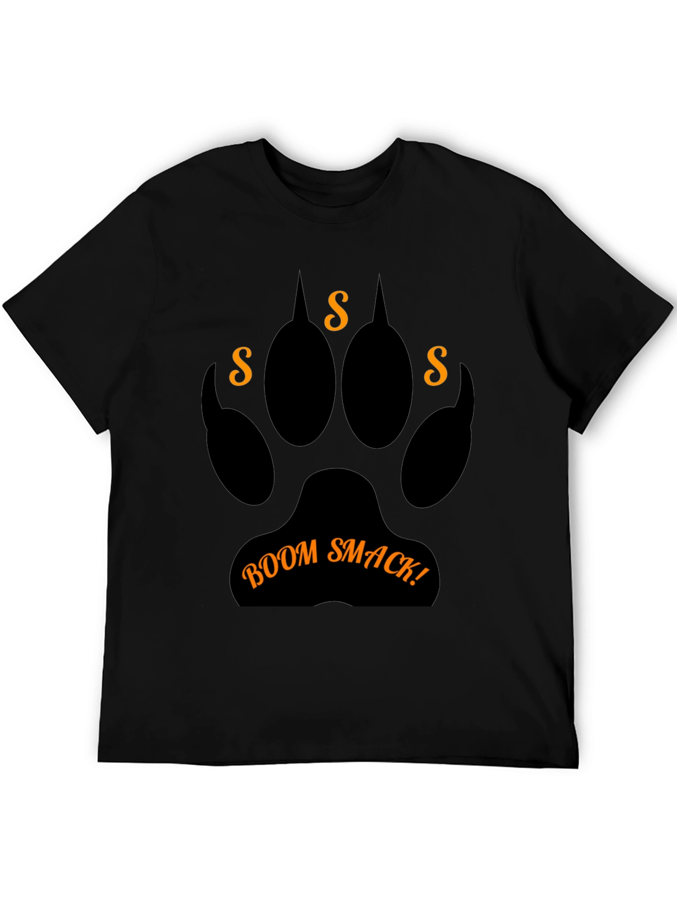 Boom Smack! Graphic Print Black T-Shirt