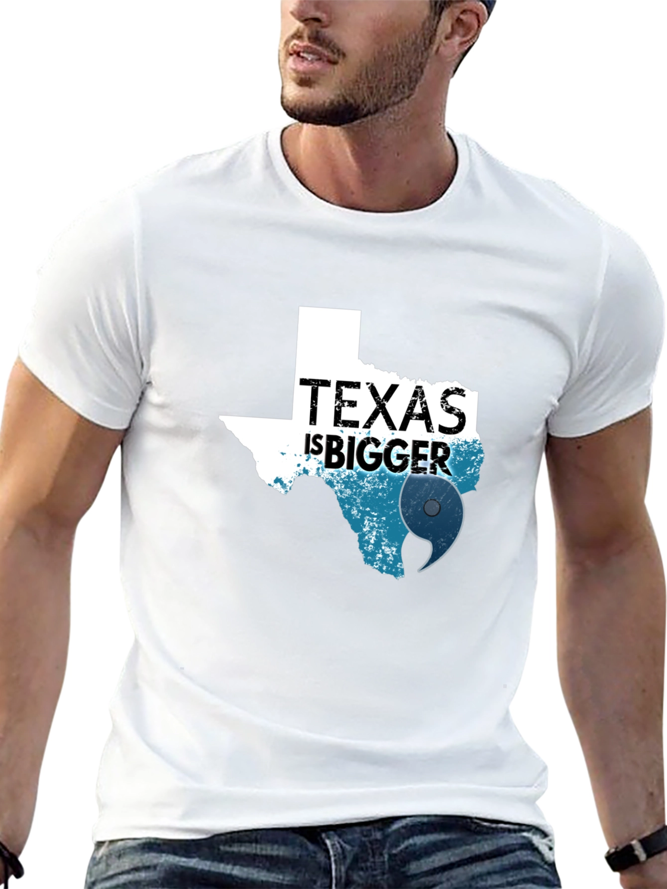 Texas is Bigger Hurricane Graphic T-Shirt