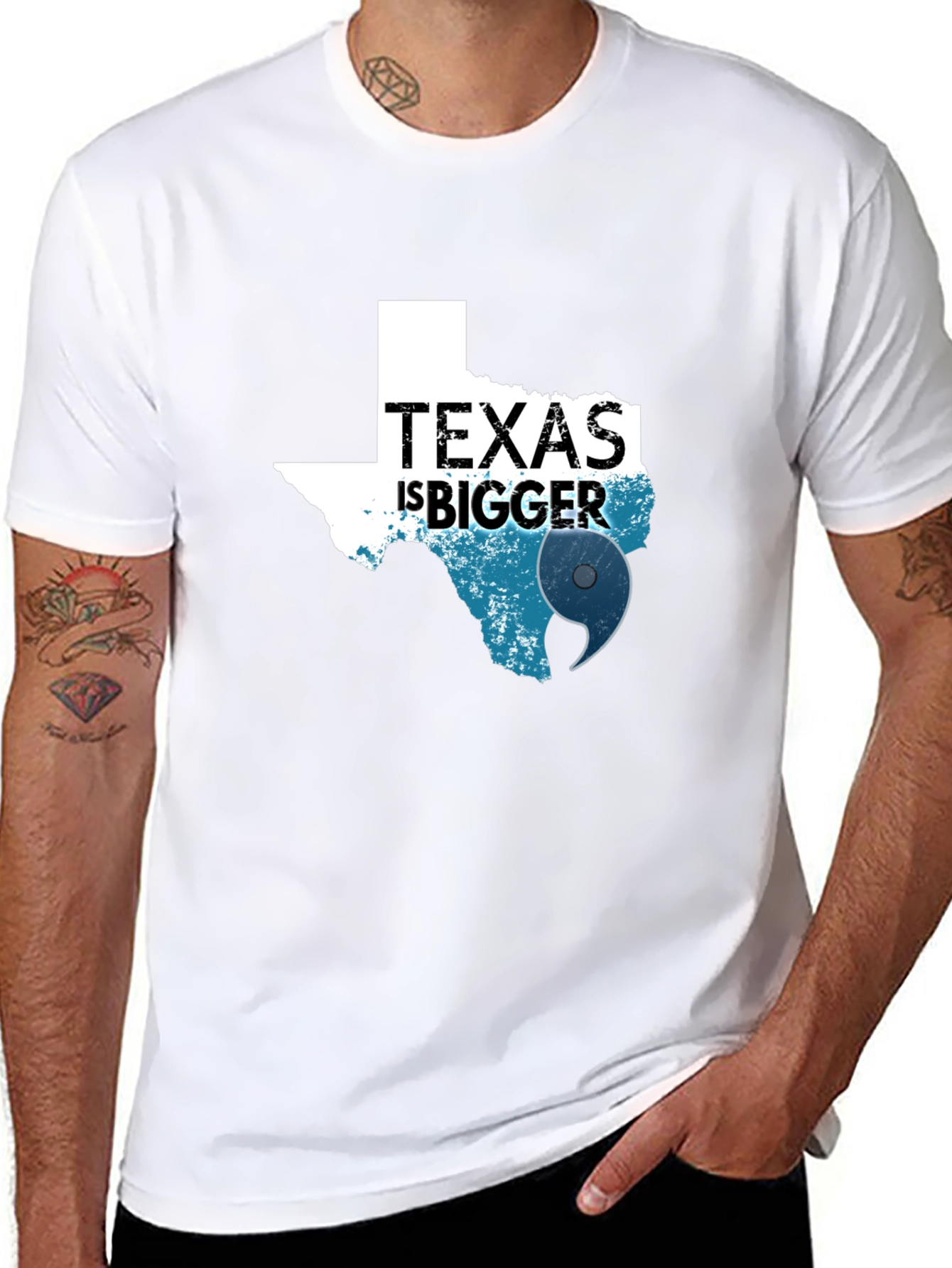 Texas is Bigger Hurricane Graphic T-Shirt