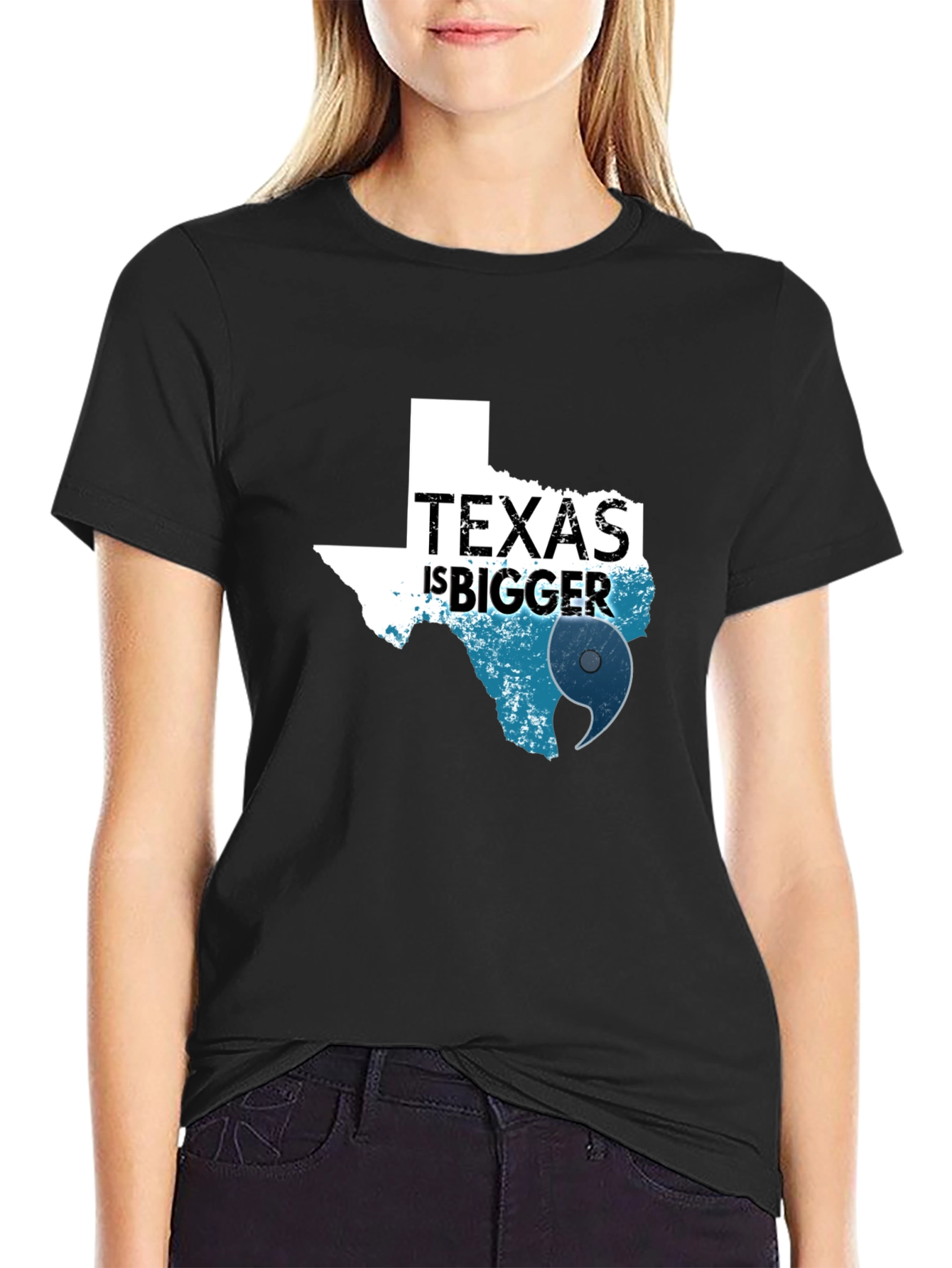 Texas is Bigger Hurricane Graphic T-Shirt
