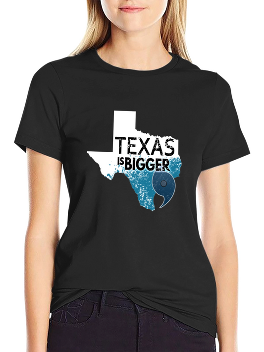 Texas is Bigger Hurricane Graphic T-Shirt