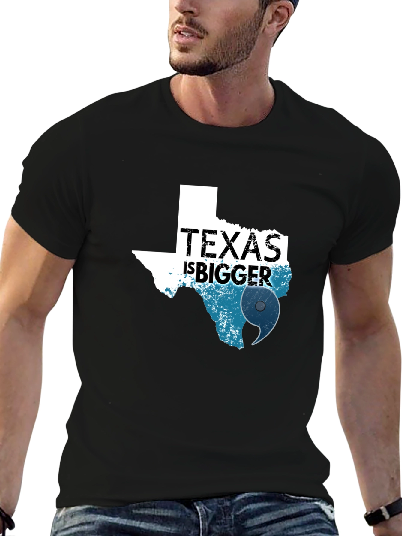 Texas is Bigger Hurricane Graphic T-Shirt