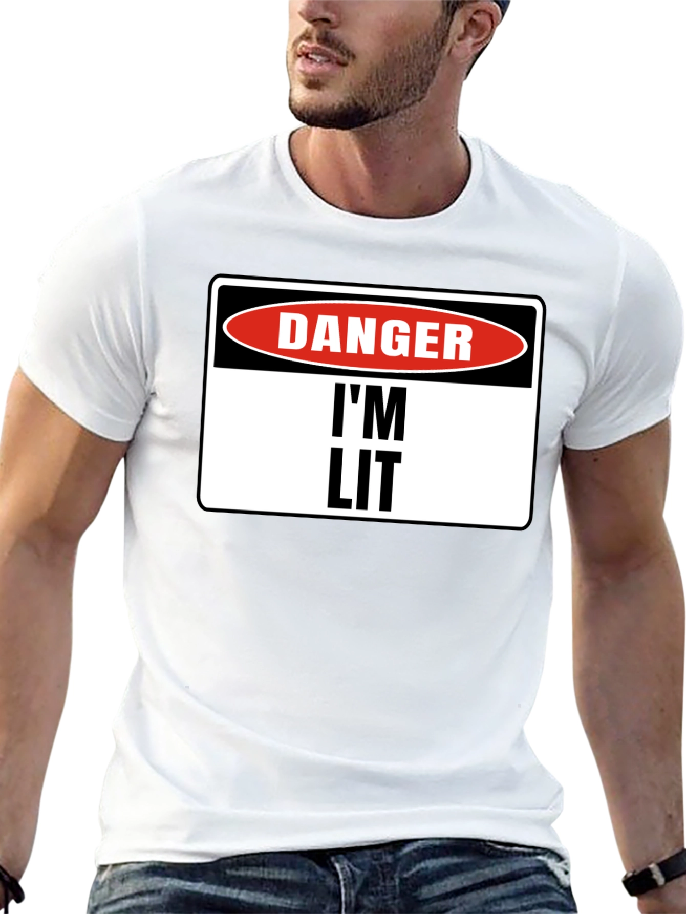 Danger Im Lit T-Shirt - Black Graphic Tee