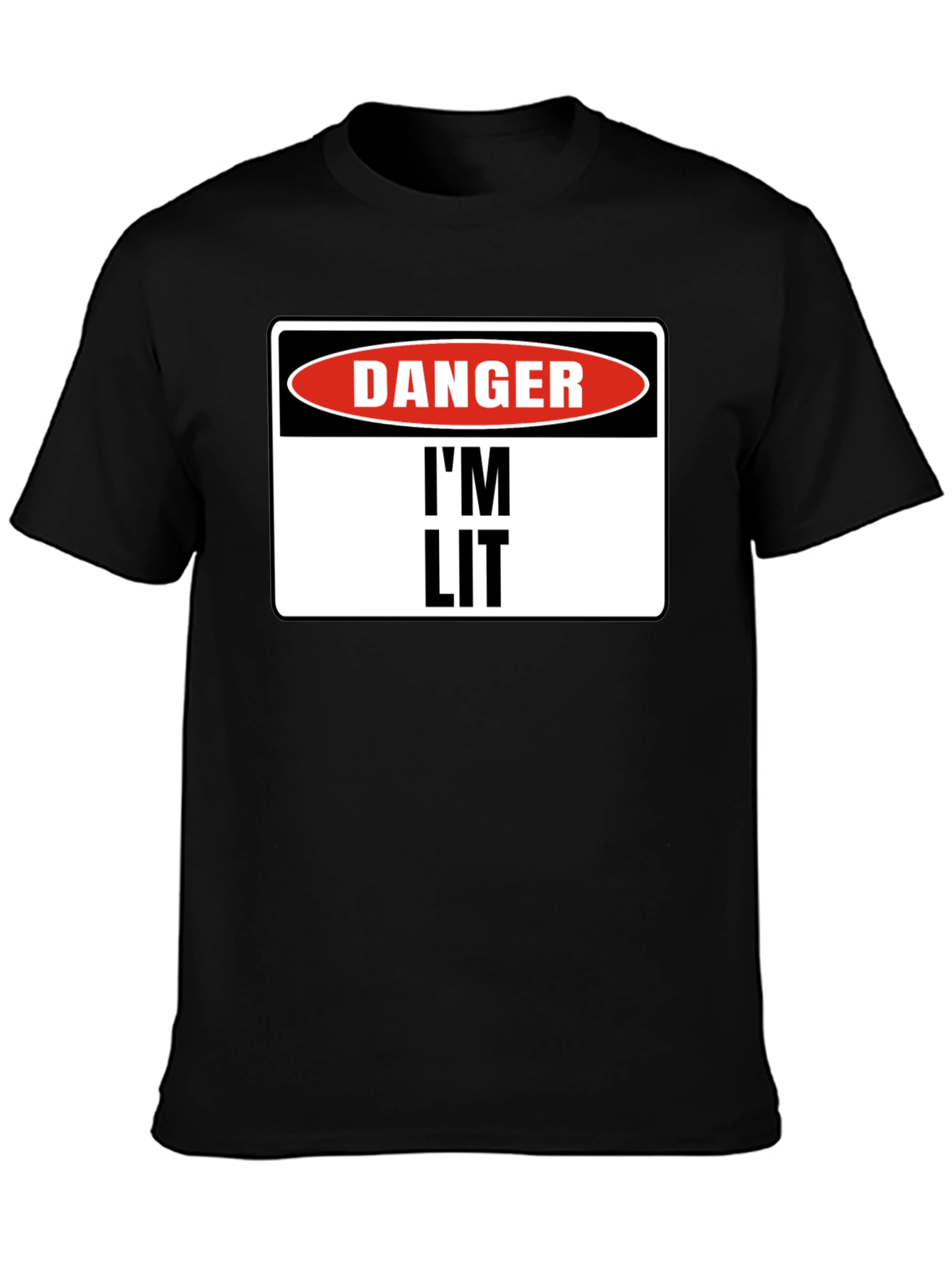 Danger Im Lit T-Shirt - Black Graphic Tee