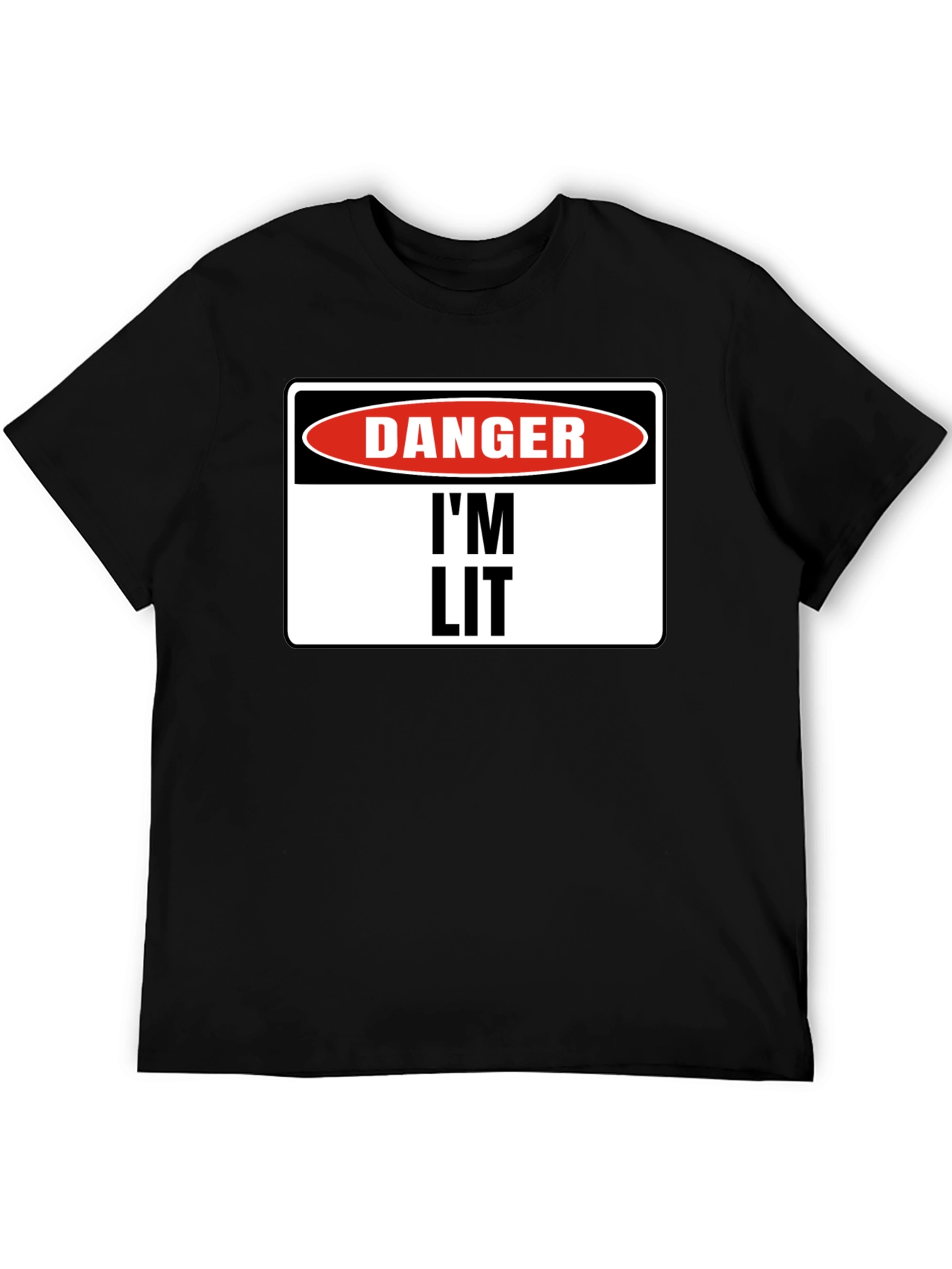 Danger Im Lit T-Shirt - Black Graphic Tee