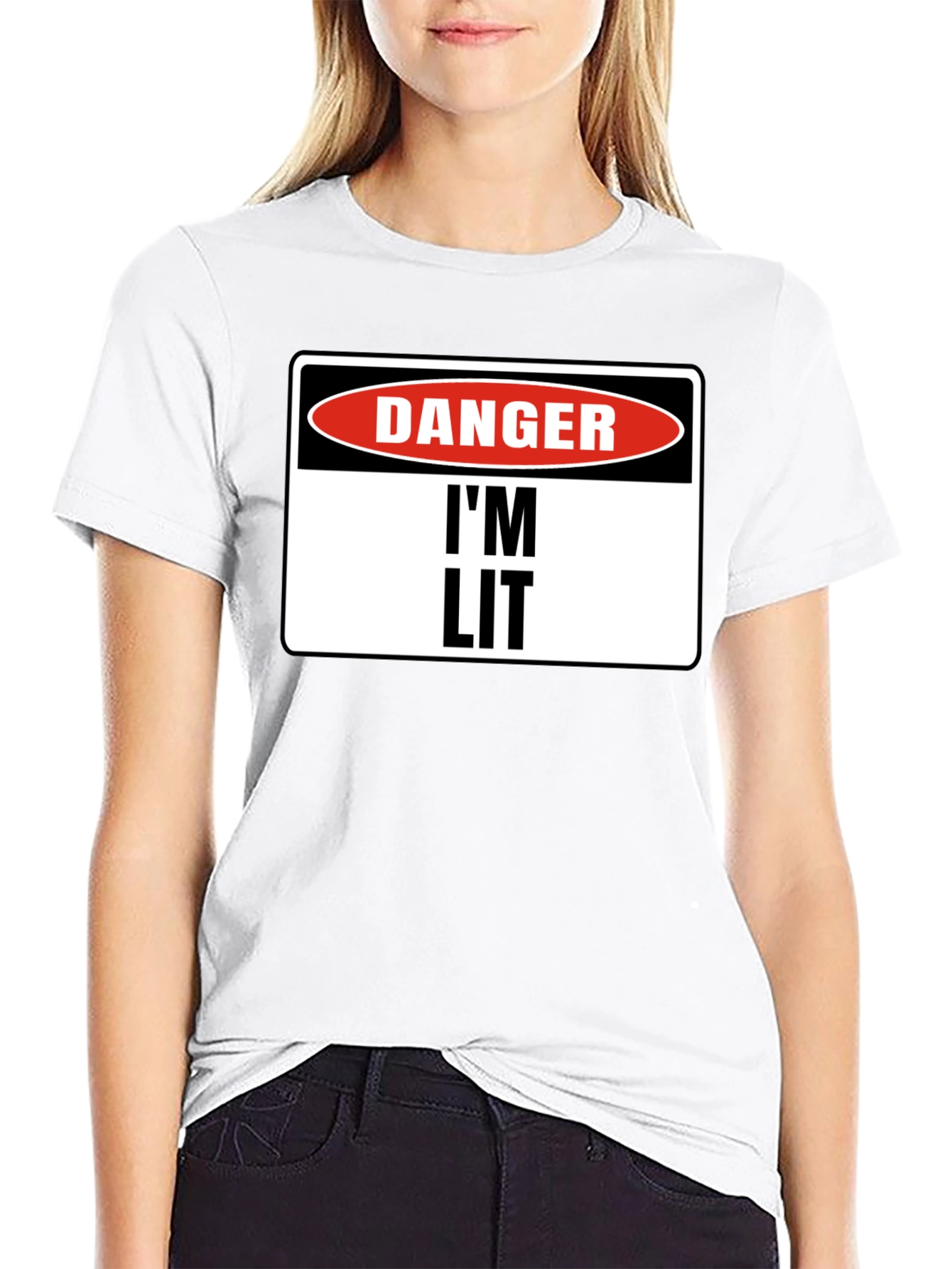 Danger Im Lit T-Shirt - Black Graphic Tee