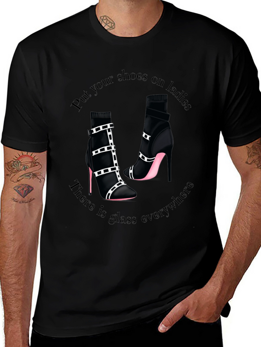 Stylish Glass Everywhere Graphic T-Shirt