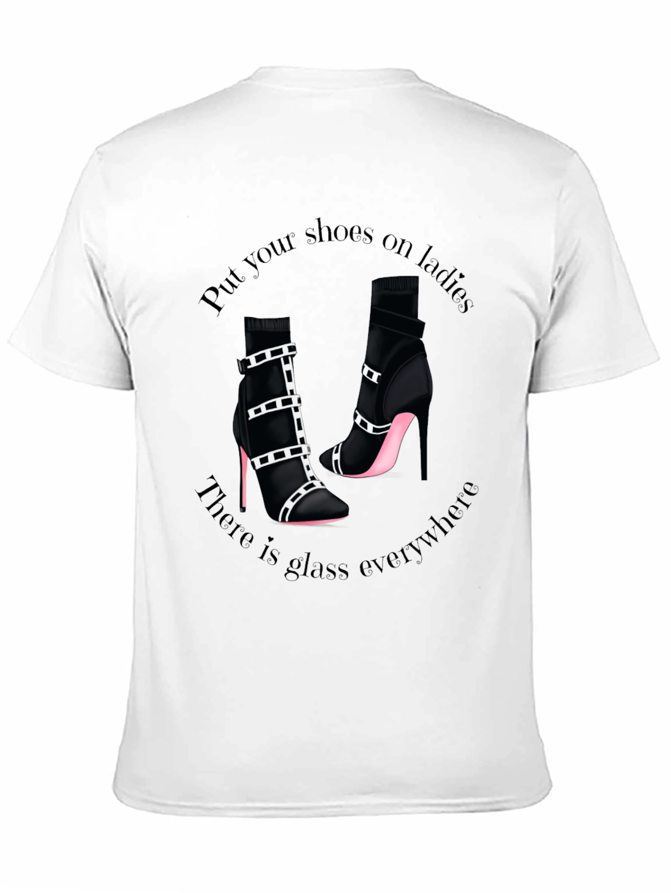 Stylish Glass Everywhere Graphic T-Shirt