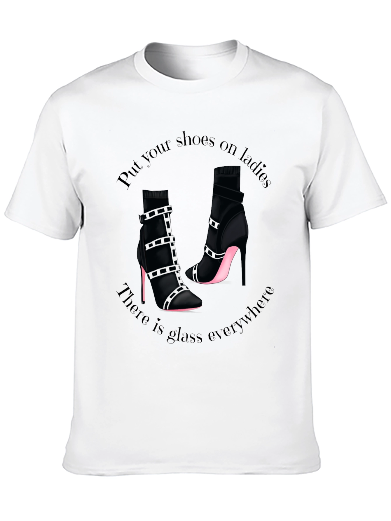 Stylish Glass Everywhere Graphic T-Shirt