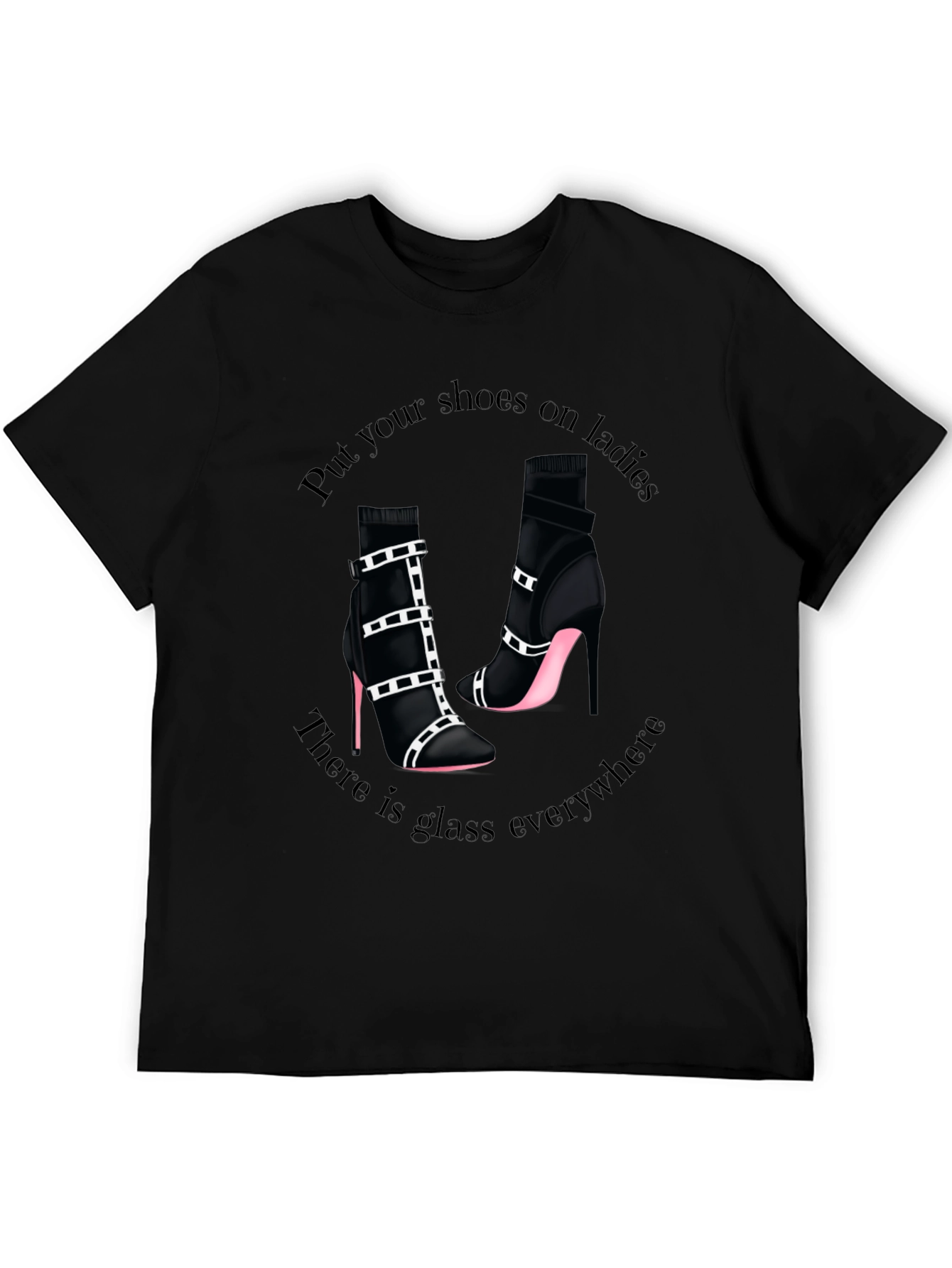 Stylish Glass Everywhere Graphic T-Shirt