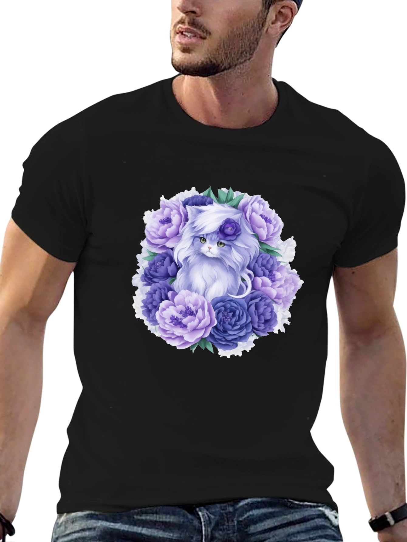 Floral Cat T-Shirt