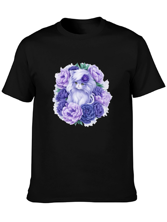Floral Cat T-Shirt