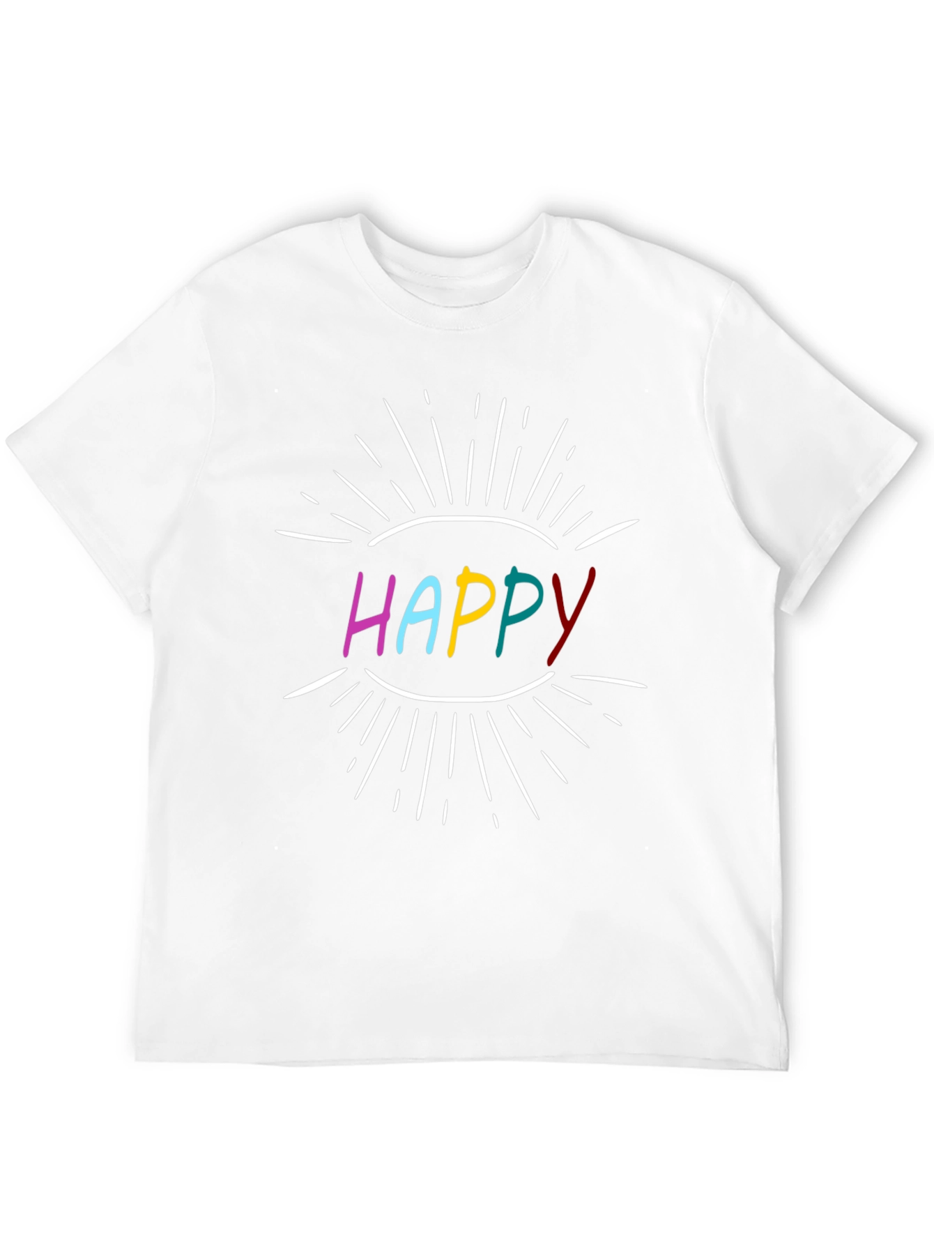 Happy Graphic Tee - Stylish Mens Black T-Shirt