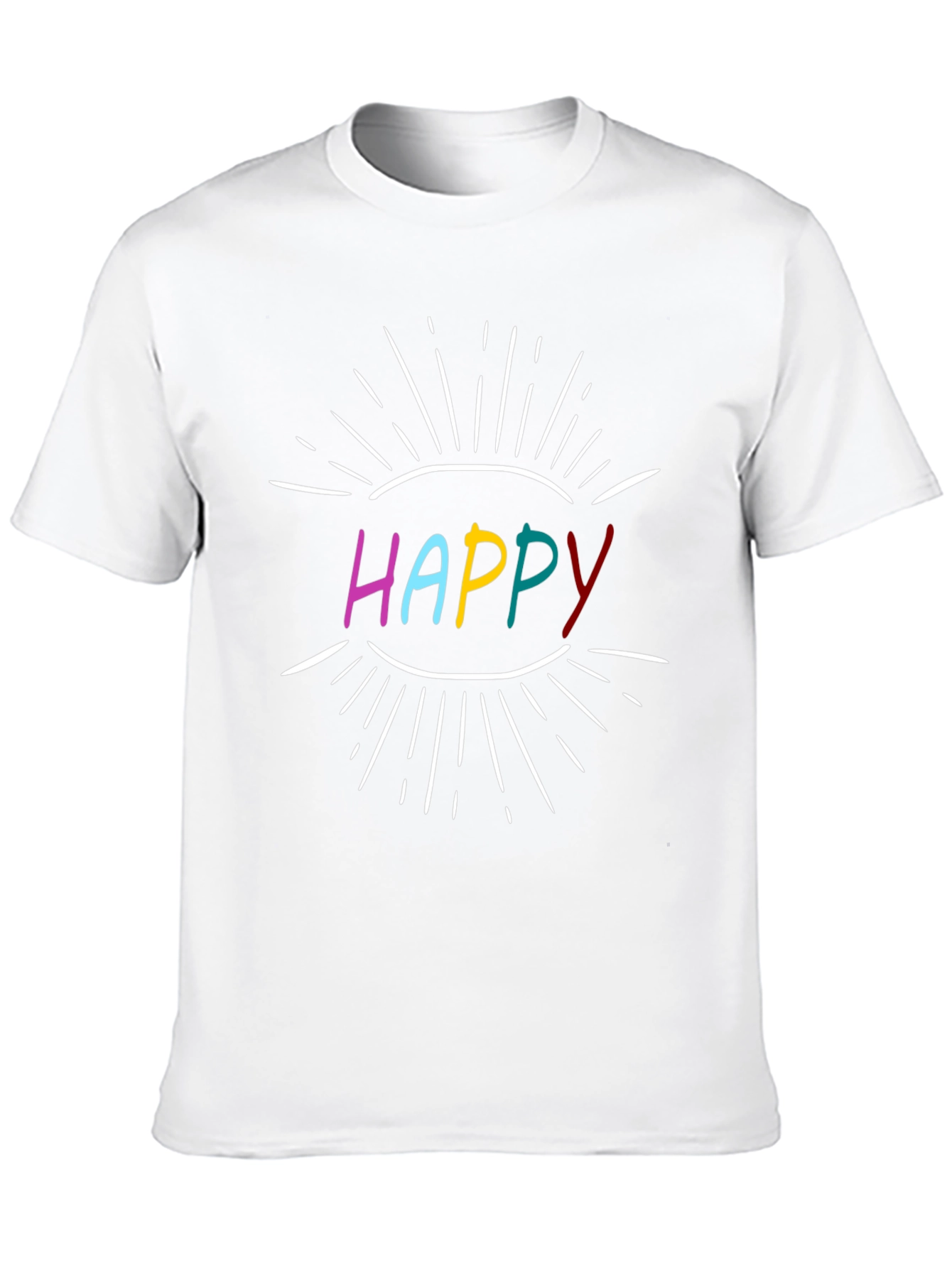 Happy Graphic Tee - Stylish Mens Black T-Shirt