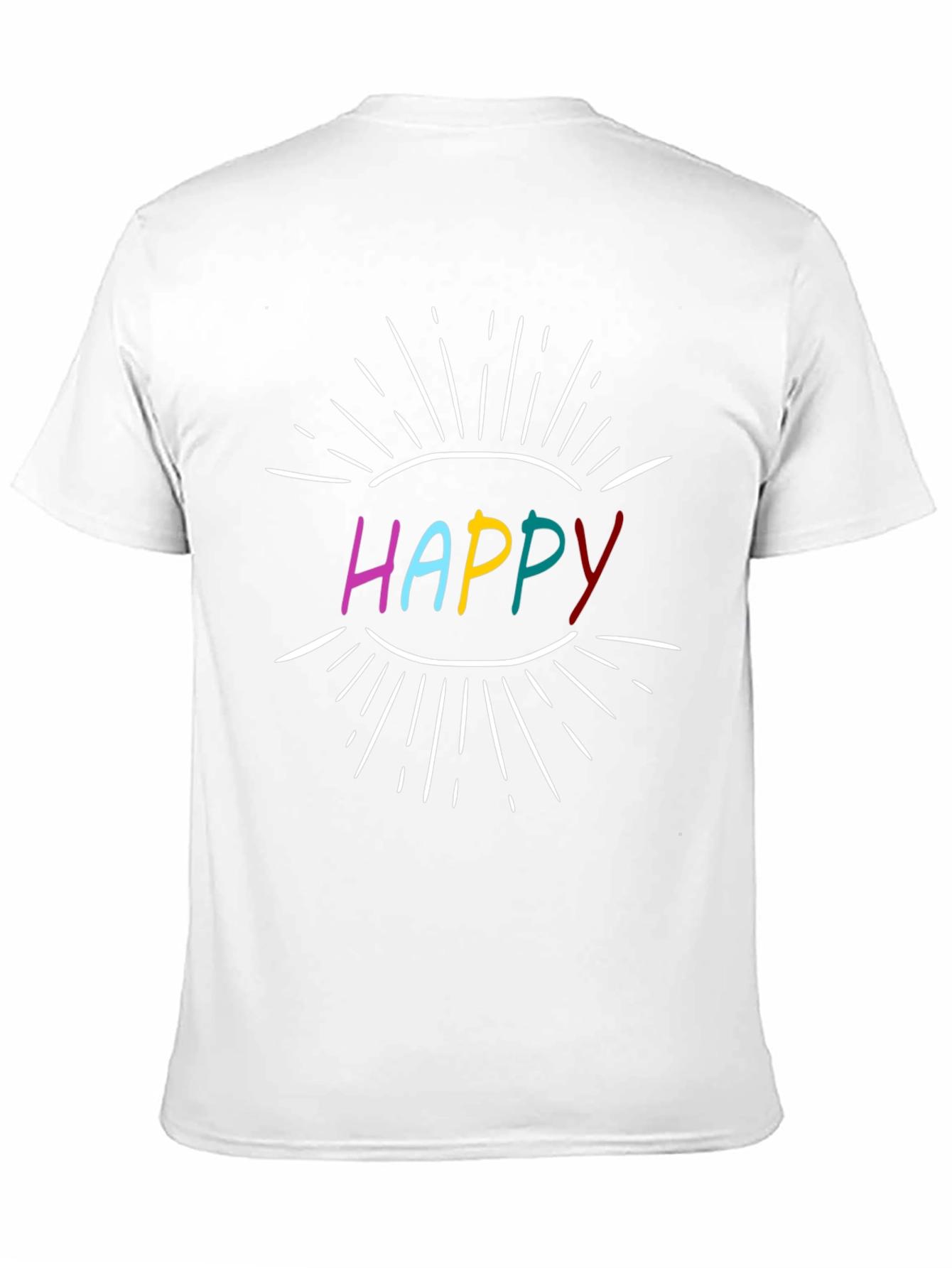 Happy Graphic Tee - Stylish Mens Black T-Shirt