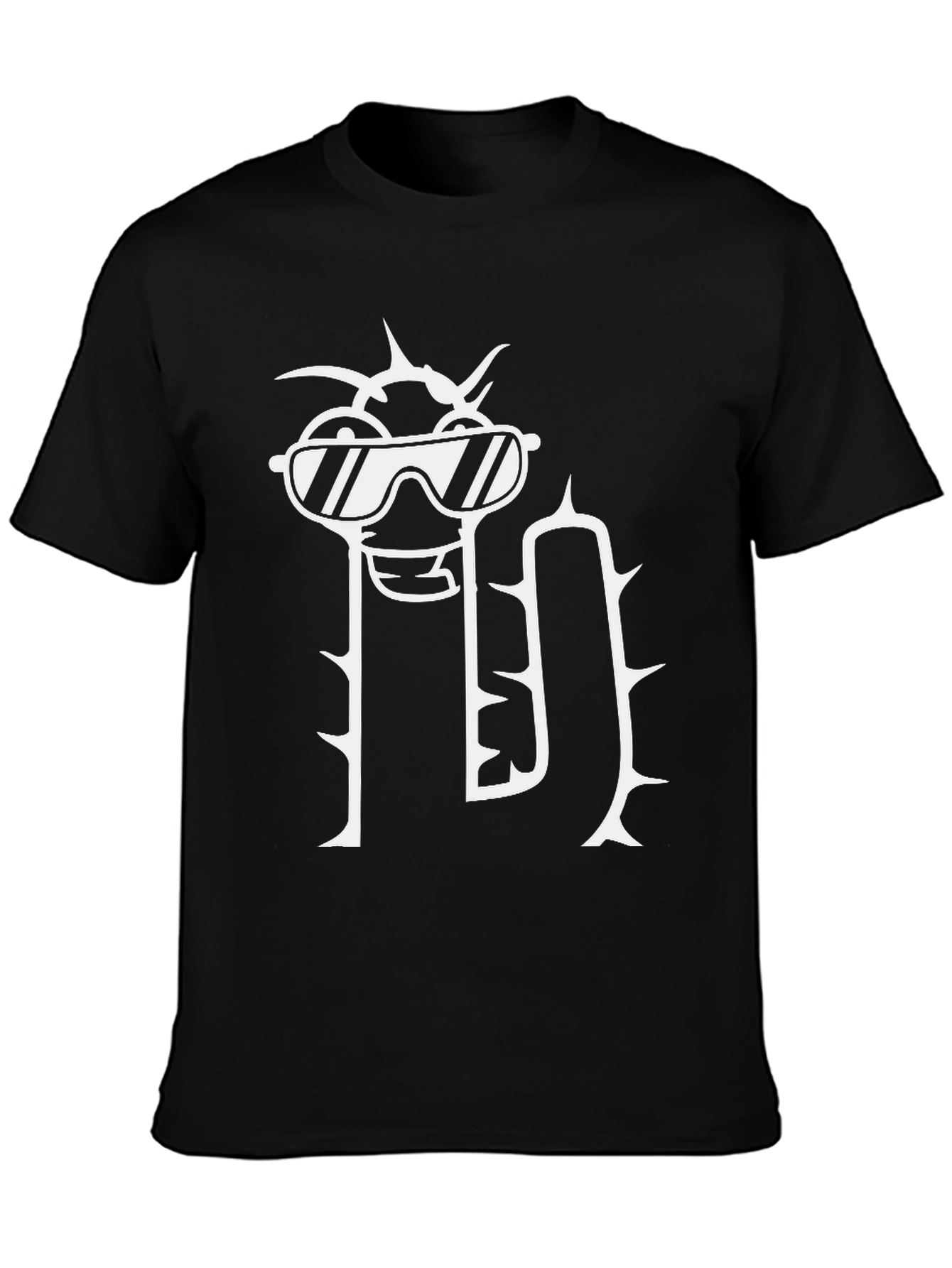 Cool Cactus Graphic T-Shirt - Mens Black Tee