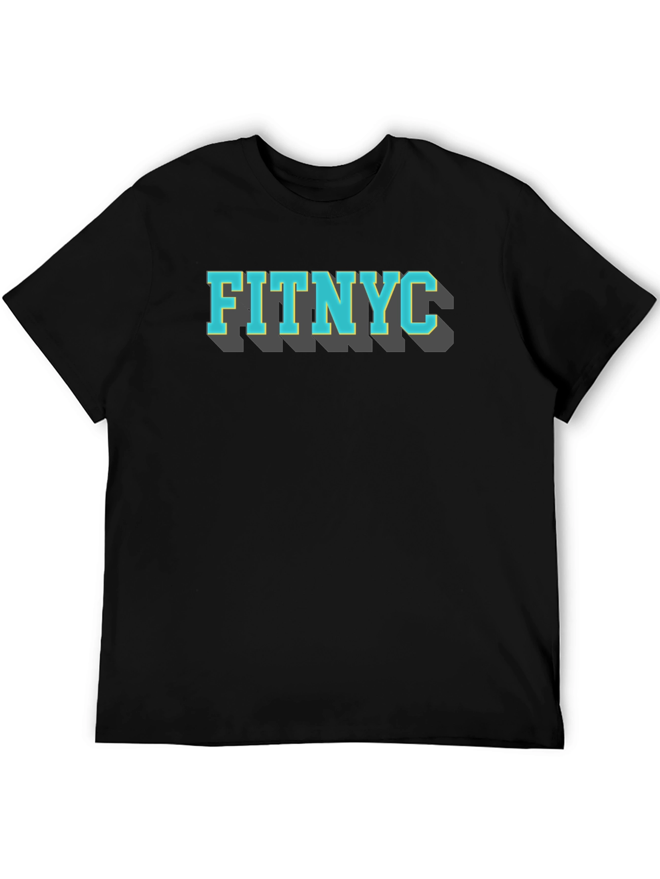 FITNYC Graphic Tee - Black Cotton T-Shirt