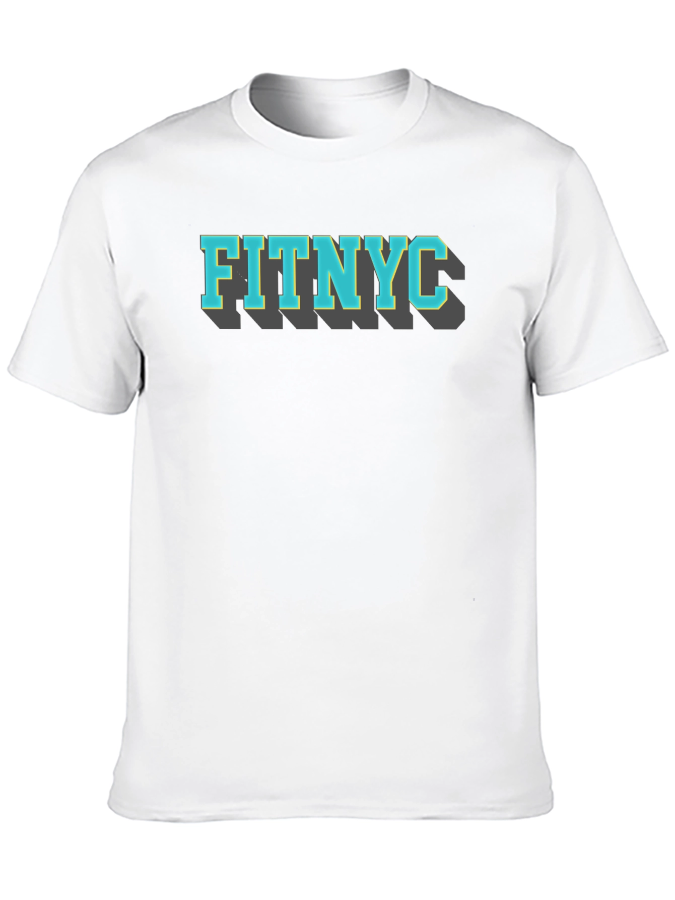 FITNYC Graphic Tee - Black Cotton T-Shirt
