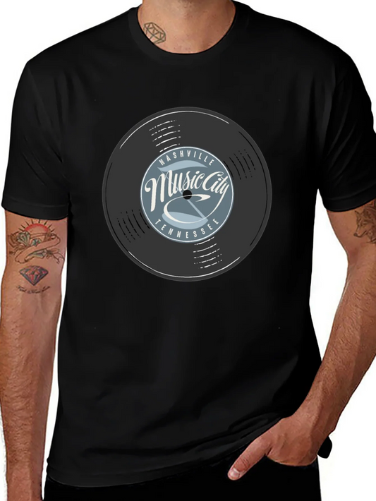 Nashville Music City Record T-Shirt
