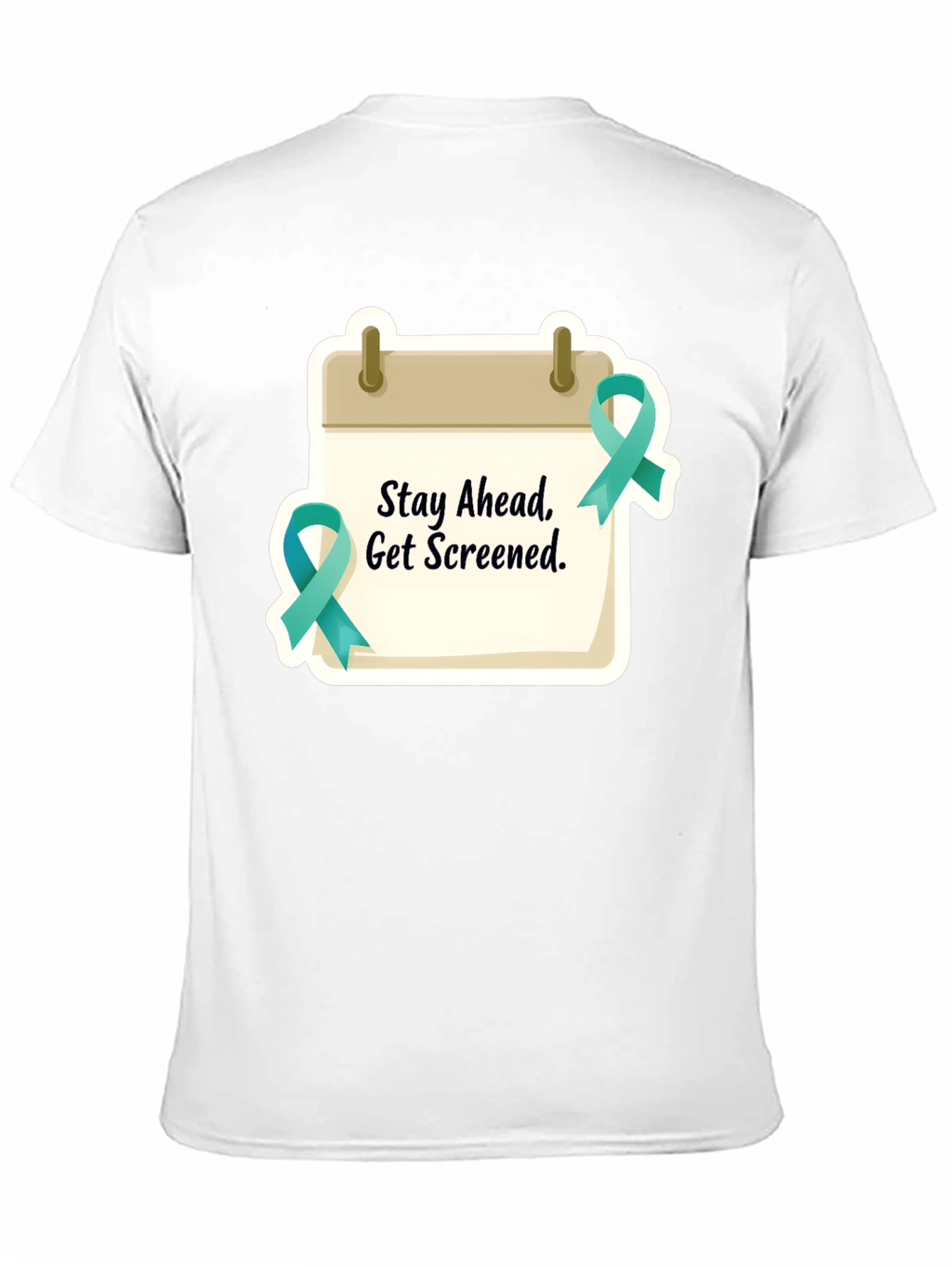 Stay Ahead Get Screened Black T-Shirt