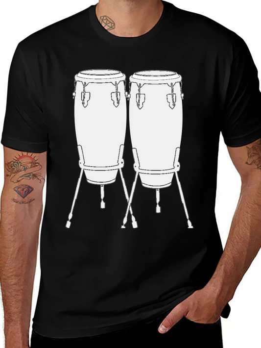 Conga Drum Graphic Tee - Music Lovers T-Shirt