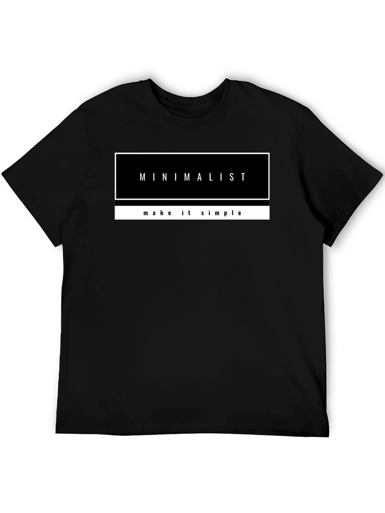 Minimalist Graphic Print Black T-Shirt