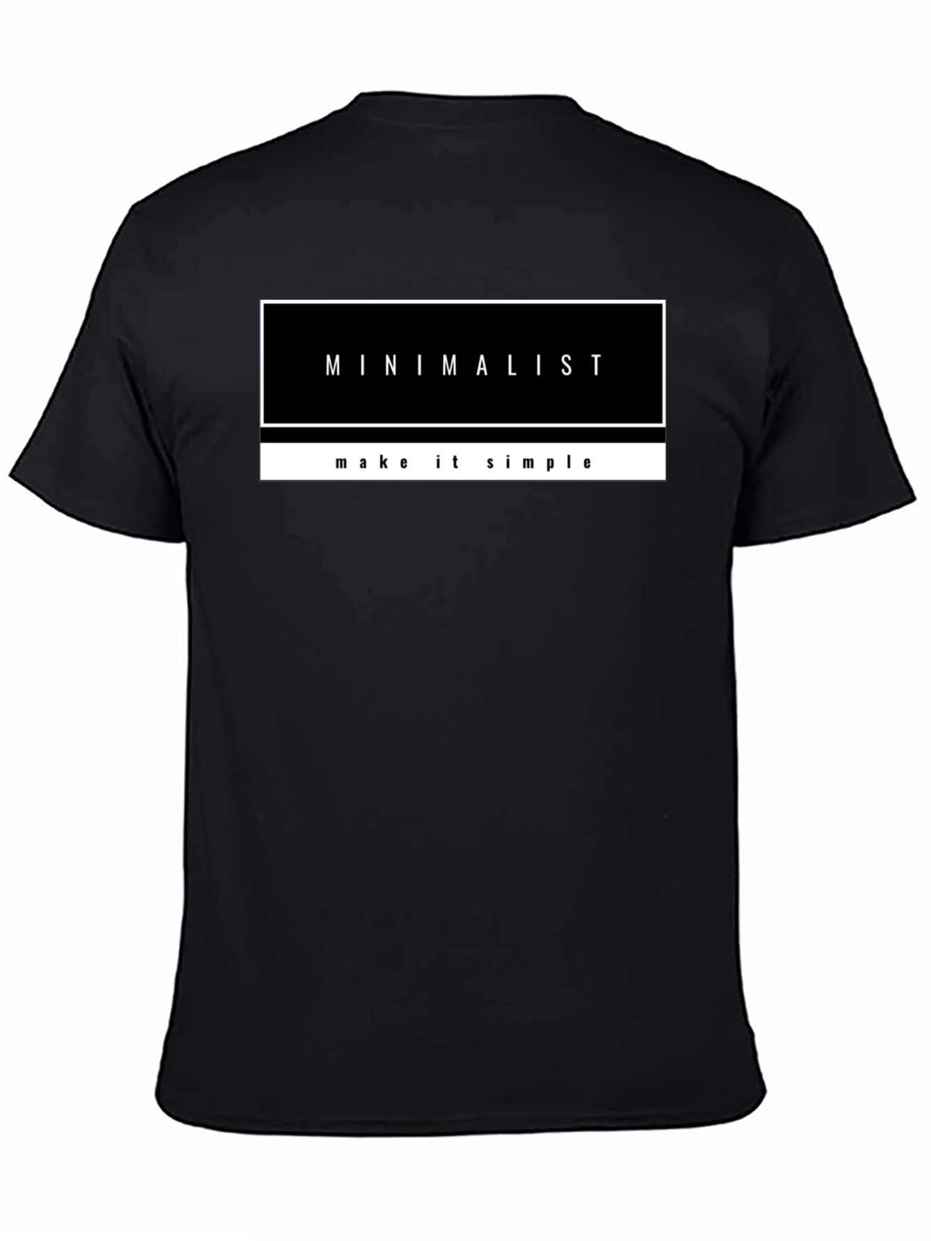 Minimalist Graphic Print Black T-Shirt