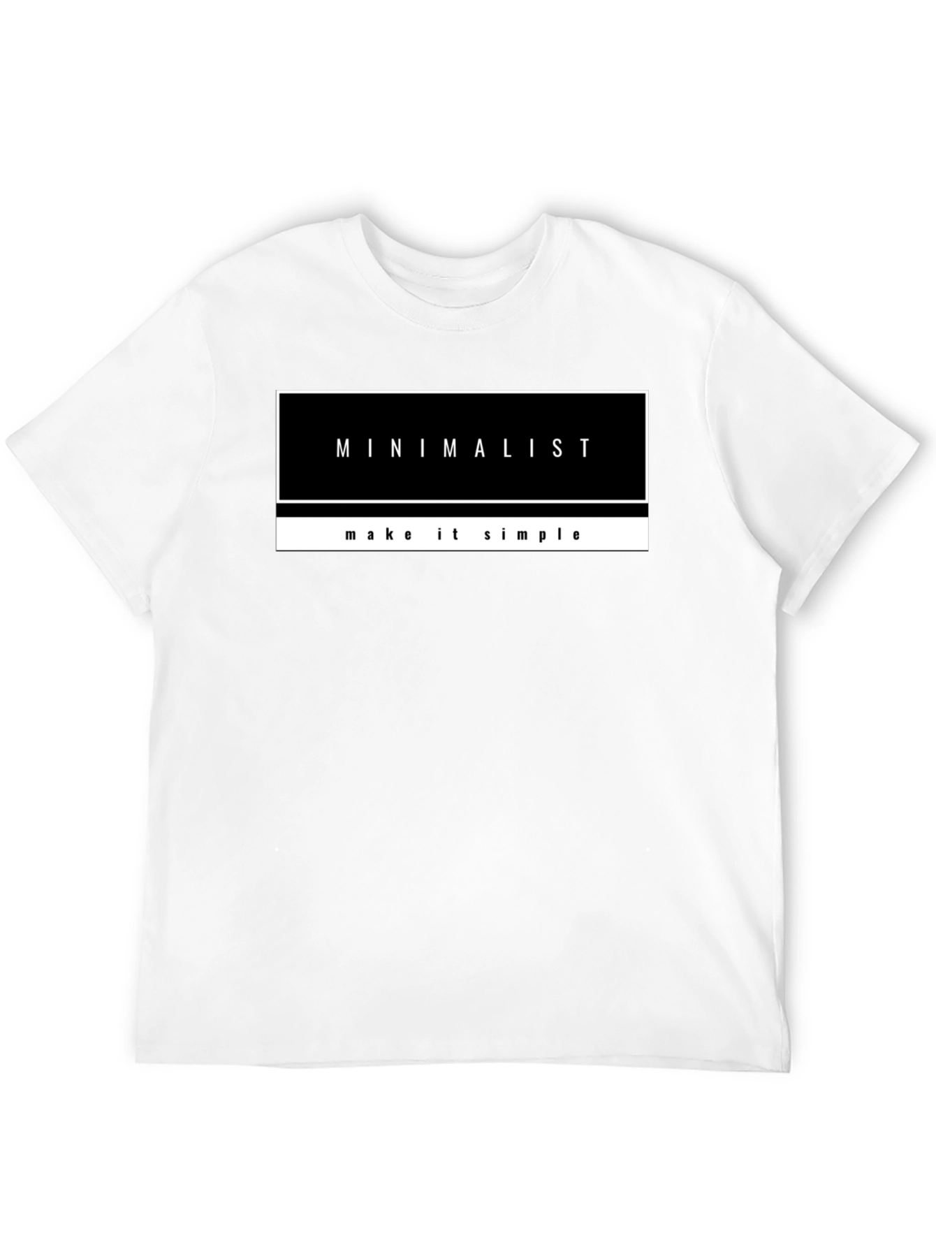 Minimalist Graphic Print Black T-Shirt