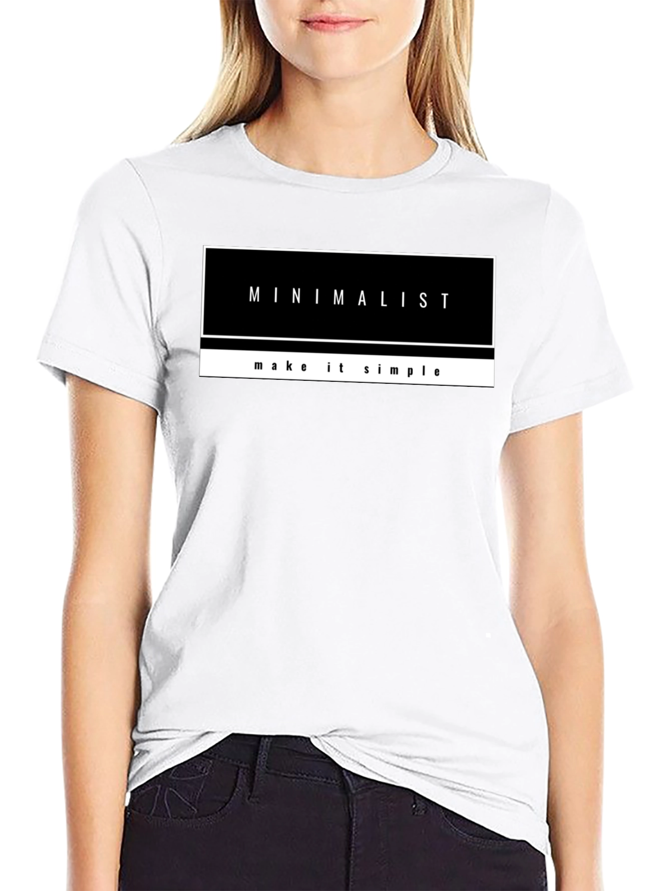 Minimalist Graphic Print Black T-Shirt