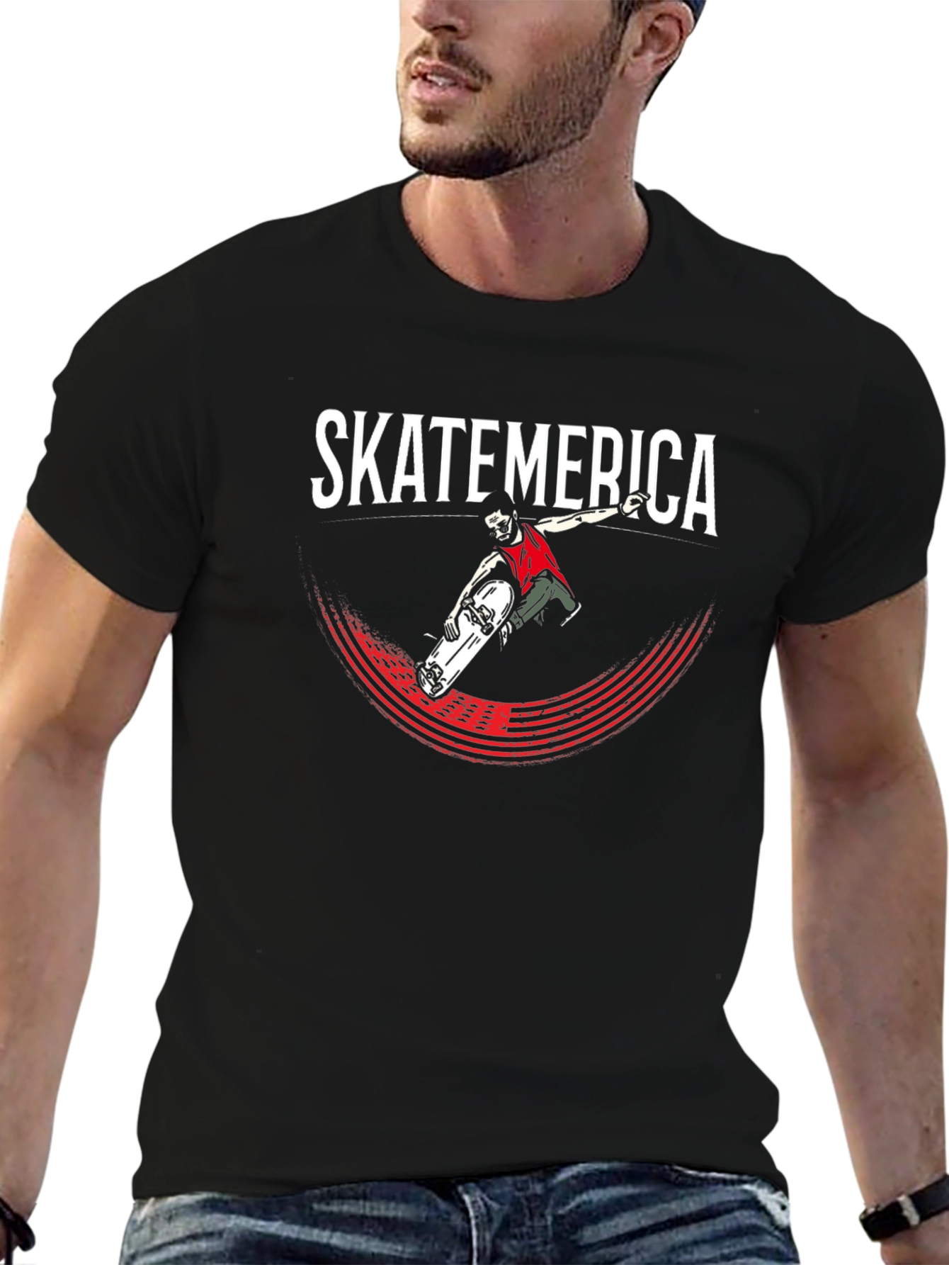 SkateAmerica Graphic T-Shirt Black