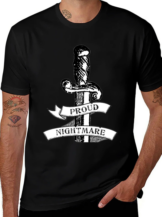 Proud Nightmare Sword Graphic Black T-Shirt