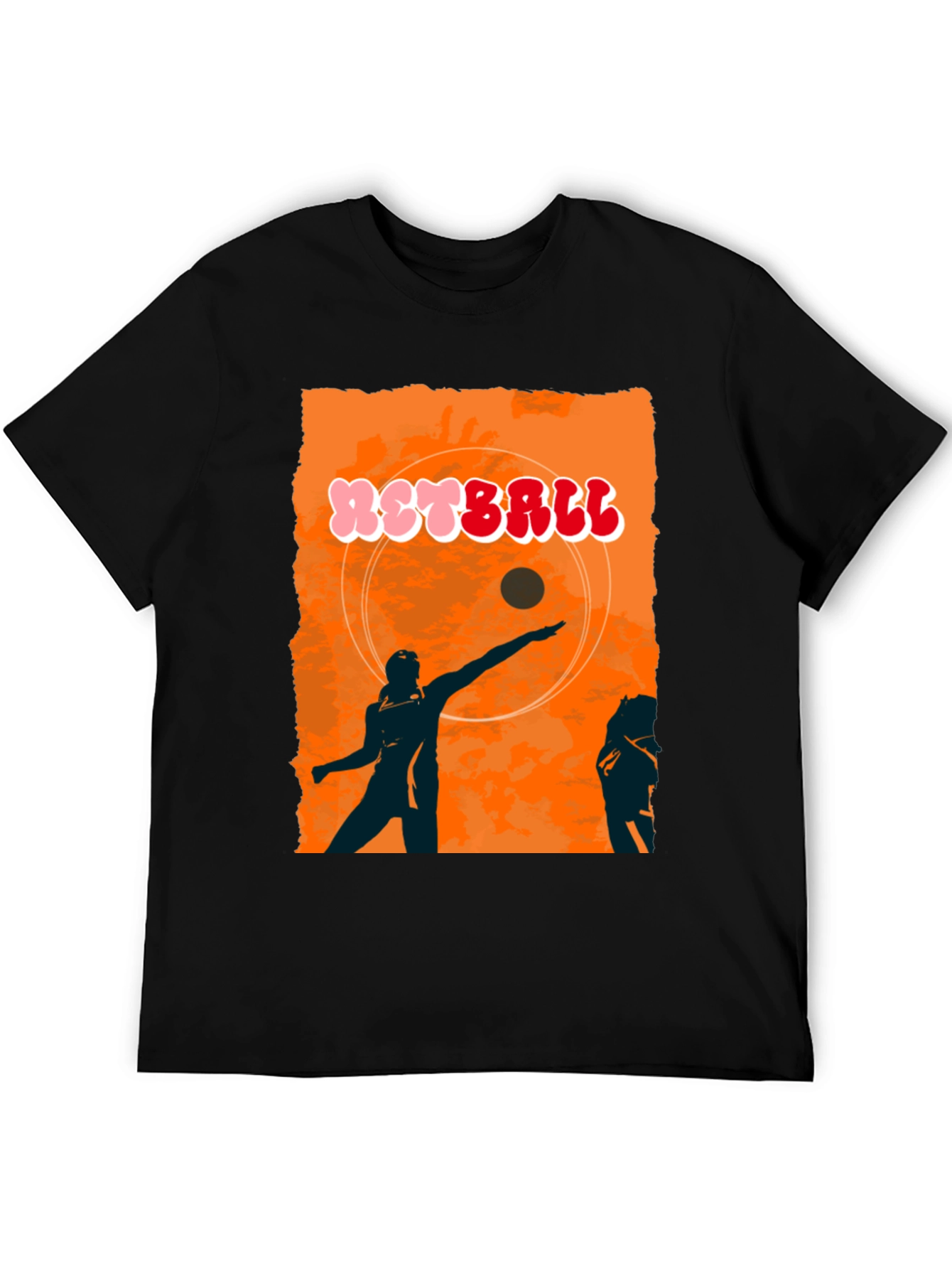 Retro Netball Graphic T-Shirt