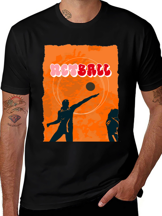 Retro Netball Graphic T-Shirt