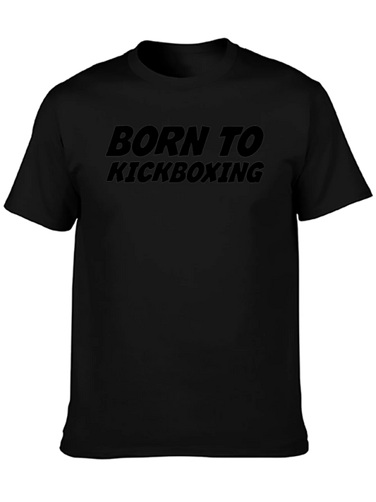 Born To Kickboxing Black Graphic Tee