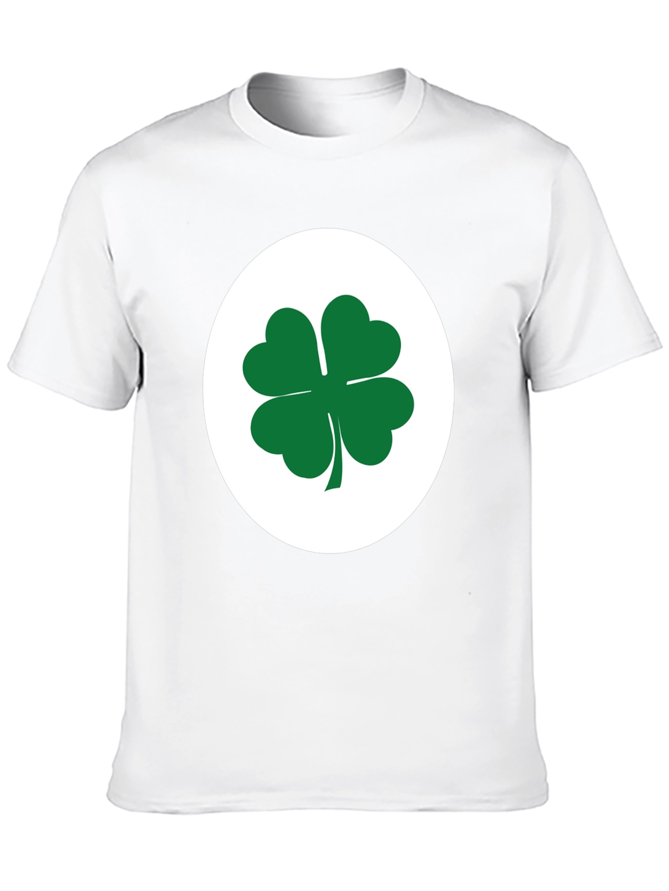 Lucky Shamrock Tee - Black Cotton Blend T-Shirt