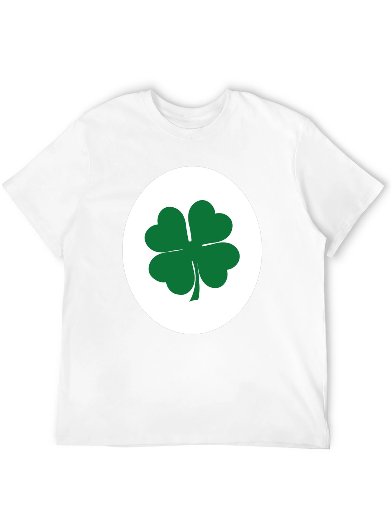 Lucky Shamrock Tee - Black Cotton Blend T-Shirt