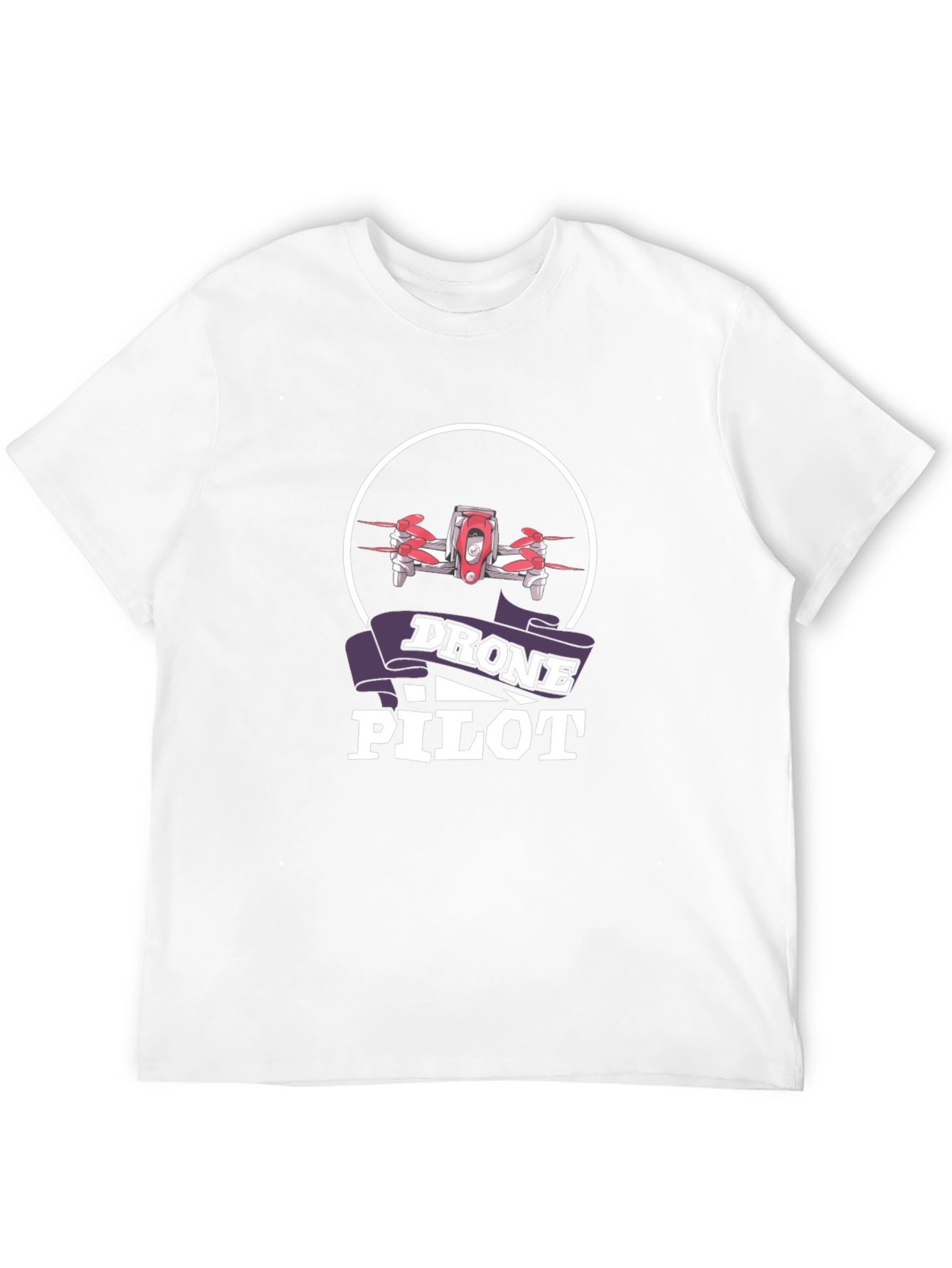 Drone Pilot Graphic Tee - Black Cotton T-Shirt