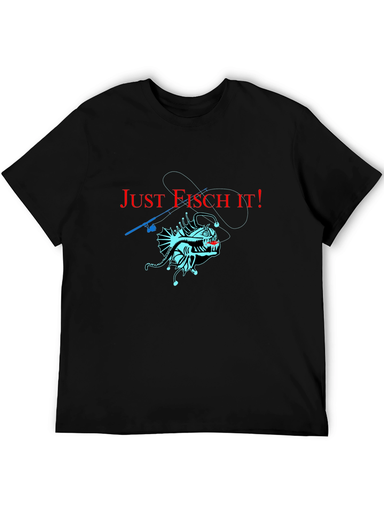 Just Fisch It! Anglerfish Graphic T-Shirt - Unique Design